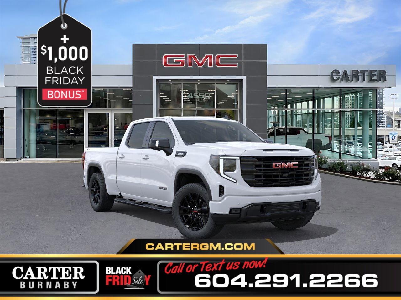 The 2026 GMC Sierra 1500 4WD delivers strength, technology, and comfort in one bold package. Powered by a 5.3L EcoTec3 V8 with a High-Capacity Suspension Package, its ready to tow with an integrated trailer brake controller, Hitch Guidance, and full trailering equipment. Inside, enjoy the leather interior, a heated 10-way power seat, a heated wrapped steering wheel, dual-zone climate control, and rear air vents for passenger comfort. Advanced tech includes a 12.3" Driver Information Centre, 13.4" Premium Touch Display, and Wi-Fi hotspot capability.  Come take it for a test drive today and experience all this stylish vehicle has to offer!  WHY CARTER GM BURNABY?  - An unrivalled vehicle purchasing experience! - Exceeding our loyal customers expectations since 1963 - 4.5 Google star rating with 2,175+ customer reviews) - CarGurus Top-Rated Dealer 2025 Award - CarGurus Top Value Dealer 2025 Award - Vehicle trades welcome! Best price guaranteed! - We provide upfront pricing, zero hidden fees, and 100% transparency - Fast approvals and 99% acceptance rates (no matter your current credit status!) - Multilingual staff (many languages spoken) - Comfortable non-pressured environment with in-store television, WIFI and a childrens play area! - In-store restaurant: fresh daily menu        Were here to help you drive the vehicle you want, the vehicle you deserve! QUESTIONS? GREAT! WEVE GOT ANSWERS! To speak with a friendly vehicle specialist - CALL NOW! (Doc. Fee: $495.00 Dealer Code: D5505)