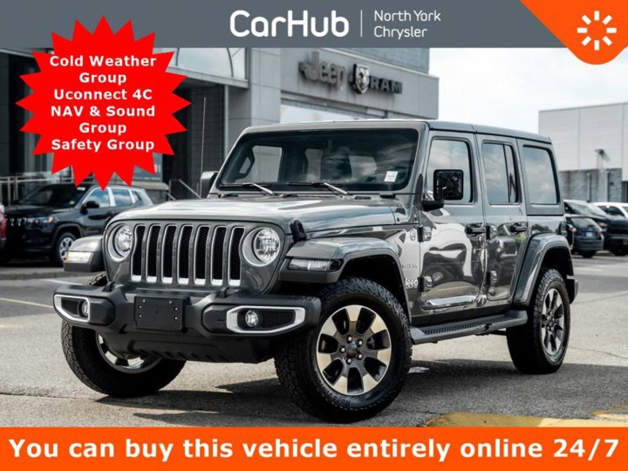Used 2021 Jeep Wrangler Unlimited Sahara Cold Weather Group Uconnect 4C NAV & Sound Group  Safety Group for sale in Thornhill, ON
