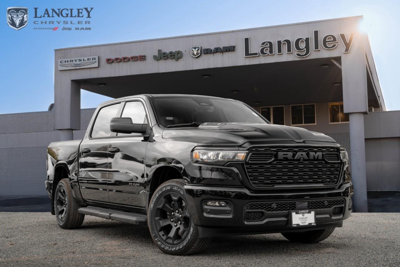 <p><strong>2026 RAM 1500 Express 4x4 Crew Cab 5'7" Box</strong></p><p>The 2026 RAM 1500 Express is a bold, value-focused pickup that swaps the traditional V8 for the high-tech Hurricane twin-turbo engine, offering more power and better efficiency.</p><p></p><ul><li><p><strong>Engine</strong>: 3.0L Hurricane Twin-Turbo I-6 (420 hp, 469 lb-ft torque)</p><p></p></li><li><p><strong>Drivetrain</strong>: 4x4 with 8-speed automatic transmission</p><p></p></li><li><p><strong>Efficiency</strong>: 13.2 L/100 km City / 9.2 L/100 km Highway</p><p></p></li><li><p><strong>Max Towing</strong>: Up to 5,143 kg (11,340 lbs) when properly equipped</p><p></p></li><li><p><strong>Technology</strong>: 8.4-inch Uconnect 5 touchscreen (12-inch available) and standard Adaptive Cruise Control</p><p></p></li><li><p><strong>Key Features</strong>: Monochromatic exterior styling, 20-inch black wheels, black cloth bucket seats, and LED fog lamps</p><p></p></li></ul><p>Come book a test drive at Langley Chrysler, conveniently located in Langley, British Columbia.</p>*All new vehicle purchases are plus the PDI accessory installs and any price increases provided by the manufacturer. For trucks the accessories will include wheel locks, spray-in liners, and mud flaps. For all other vehicles, wheel locks are standard, other equipment may apply. Confirm with the dealer.

<p>*All prices are net of all manufacturer incentives and/or rebates and are subject to change by the manufacturer without notice. All prices plus applicable taxes, applicable environmental recovery charges, documentation of $599 and full tank of fuel surcharge of $76 if a full tank is chosen.<br />Other items available that are not included in the above price:<br />Tire & Rim Protection and Key fob insurance starting from $599<br />Service contracts (extended warranties) for up to 7 years and 200,000 kms starting from $599<br />Custom vehicle accessory packages, mudflaps and deflectors, tire and rim packages, lift kits, exhaust kits and tonneau covers, canopies and much more that can be added to your payment at time of purchase<br />Undercoating, rust modules, and full protection packages starting from $199<br />Flexible life, disability and critical illness insurances to protect portions of or the entire length of vehicle loan?im?im<br />Financing Fee of $500 when applicable<br />Prices shown are determined using the largest available rebates and incentives and may not qualify for special APR finance offers. See dealer for details. This is a limited time offer.</p>