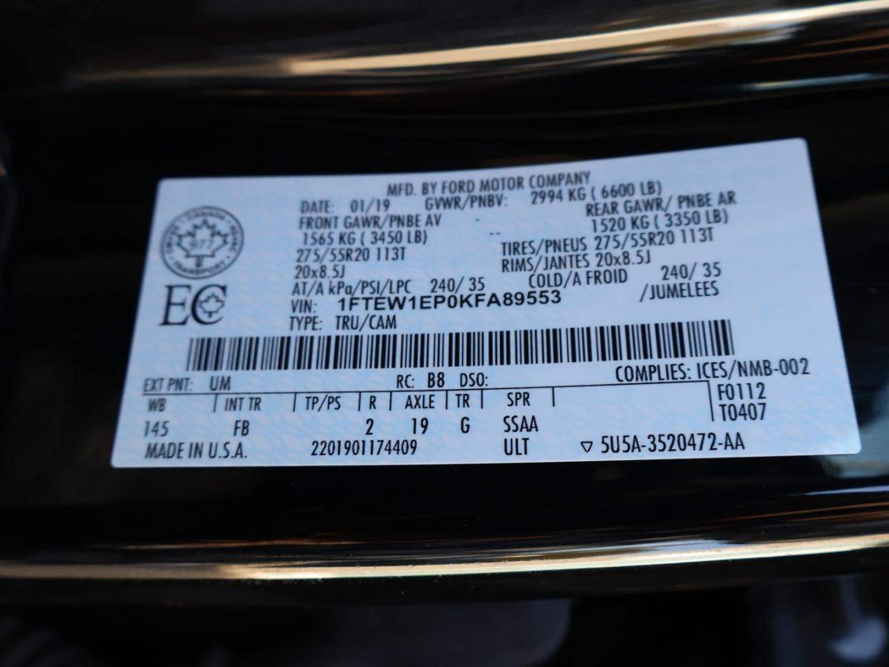 2019 Ford F-150 SPORT 4WD CERTIFIED *ACCIDENT FREE*FORD MAINTAIN* NAV CAMERA BLUETOOTH HEATED CRUISE ALLOYS - Photo #38