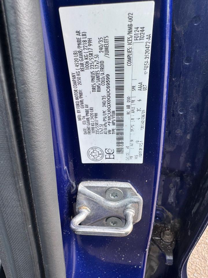 2016 Ford Escape SE, AUTO, 4 CYL, NEEDS TRANSMISSION REPAIR, AS IS - Photo #17