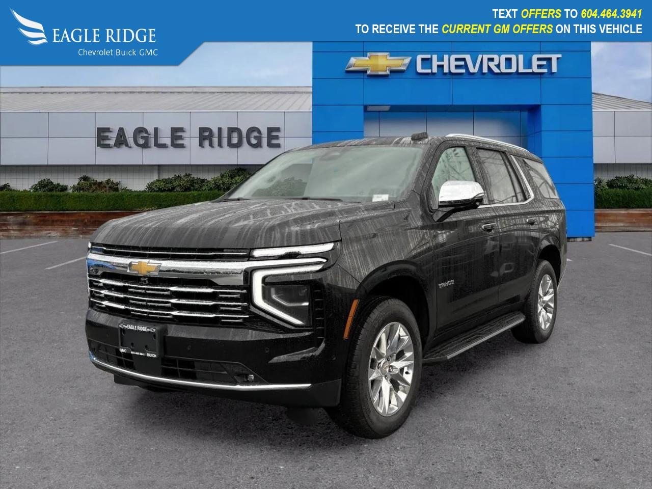 New 2026 Chevrolet Tahoe Premier 12-inch digital instrument cluster, 10.2-inch infotainment touchscreen, built-in navigation, WiFi hotspot, wireless Apple CarPlay, wireless Android Auto, Bluetooth, voice control, for sale in Coquitlam, BC