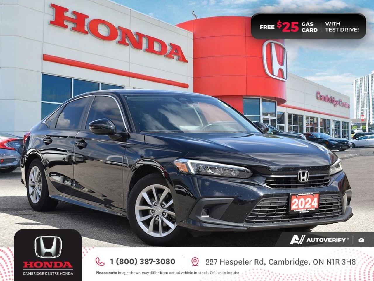 Used 2024 Honda Civic EX REMOTE STARTER | REARVIEW CAMERA | APPLE CARPLAY™/ANDROID AUTO™ for sale in Cambridge, ON