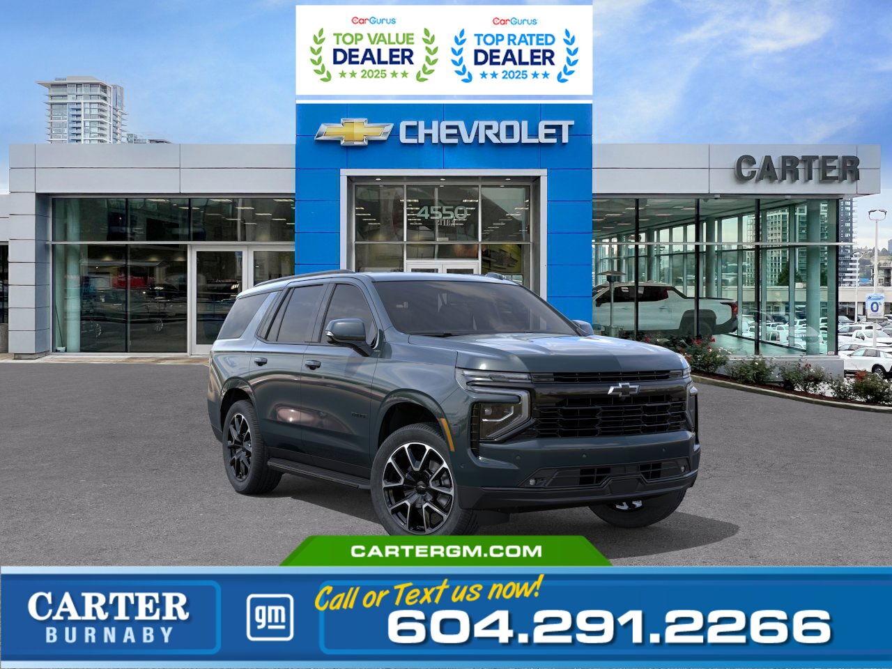 New 2026 Chevrolet Tahoe RST 4WD | POWER SEATS/POWER LIFTGATE/INTERIOR CAM for sale in Burnaby, BC