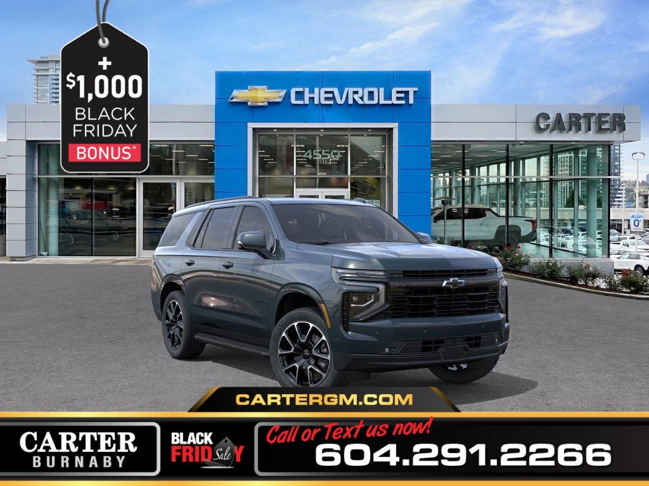 New 2026 Chevrolet Tahoe RST 4WD | POWER SEATS/POWER LIFTGATE/INTERIOR CAM for sale in Burnaby, BC