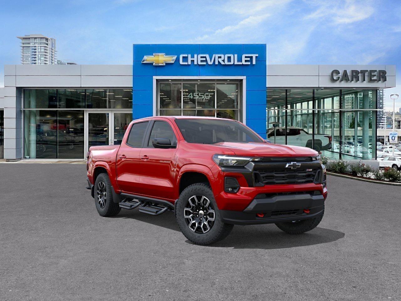Save up to $1,200 instantly with your Costco membership at Carter GM Burnaby! Costco Executive Members can receive a $1,200 Bonus, while Non-Executive Members qualify for a $1,000 Bonus on select models. Combine your Costco member bonus with eligible manufacturer incentives for even greater value.  Visit us today or contact our team to confirm your eligibility and secure your Costco member savings before this limited-time offer ends.  Take command of every road with the 2026 Chevrolet Colorado Z71, powered by a 2.7L TurboMax engine and featuring an Advanced Trailering Package with Trailer Brake Controller to deliver power and capability, while Blind Zone Steering Assist with Trailering, Hitch View, and Rear Park Assist make towing effortless. Inside, enjoy 8-way power driver seating with lumbar support, dual-zone climate control, rear vents, and an 11" digital driver display. Stay connected with Wi-Fi hotspot, secure with a theft-deterrent system, and get a hand with the EZ-Lift tailgate that adds convenience to every job or adventure.  Come take it for a test drive today and experience all this stylish vehicle has to offer!  WHY CARTER GM BURNABY?  - An unrivalled vehicle purchasing experience! - Exceeding our loyal customers expectations since 1963 - 4.5 Google star rating with 2,300+ customer reviews) - CarGurus Top-Rated Dealer 2025 Award - CarGurus Top Value Dealer 2025 Award - Vehicle trades welcome! Best price guaranteed! - We provide upfront pricing, zero hidden fees, and 100% transparency - Fast approvals and 99% acceptance rates (no matter your current credit status!) - Multilingual staff (many languages spoken) - Comfortable non-pressured environment with in-store television, WIFI and a childrens play area! - In-store restaurant: fresh daily menu        Were here to help you drive the vehicle you want, the vehicle you deserve! QUESTIONS? GREAT! WEVE GOT ANSWERS! To speak with a friendly vehicle specialist - CALL NOW! The advertised price includes all standard dealer fees and any applicable manufacturer or dealer incentives. It does not include applicable taxes, licensing, insurance, or optional products or services. Dealer fees will be clearly broken out and itemized on the bill of sale, maximum total of fees $699.00. Prices are shown in Canadian dollars. While we make every effort to ensure accuracy, vehicle details, pricing, options, and availability are subject to change without notice. Please confirm all information with dealership sales management before purchase. Dealer Code: 81129