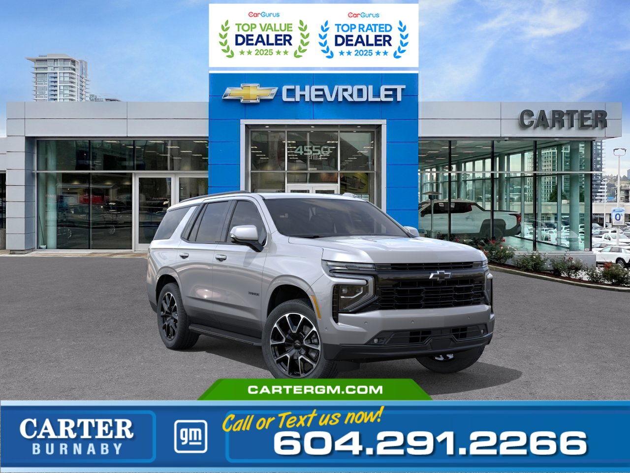 New 2026 Chevrolet Tahoe RST 4WD | MAX TRAILERING PKG/PWR SEATS/SUNROOF for sale in Burnaby, BC