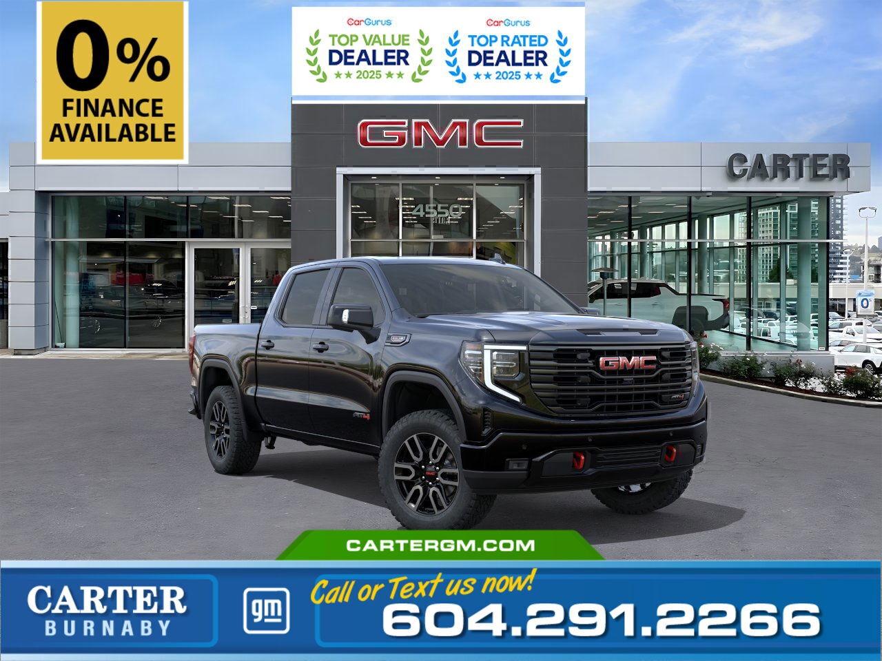 New 2025 GMC Sierra 1500 AT4 4WD | SAVE $9,175/PWR LEATHER SEAT/PWR SUNROOF for sale in Burnaby, BC
