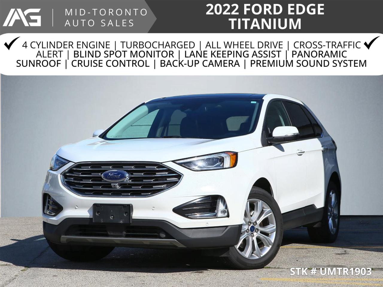 Used 2022 Ford Edge TITANIUM - AWD - Navigation - Panorama Roof-  Leather Seats - Apple Car Play - Dual Zone Climate - Adaptive Cruise for sale in North York, ON