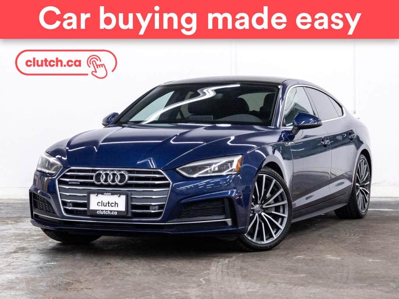 Used 2018 Audi A5 Sportback Progressiv AWD w/ Heated Front Seats, Bluetooth, Rearview Cam for sale in Toronto, ON
