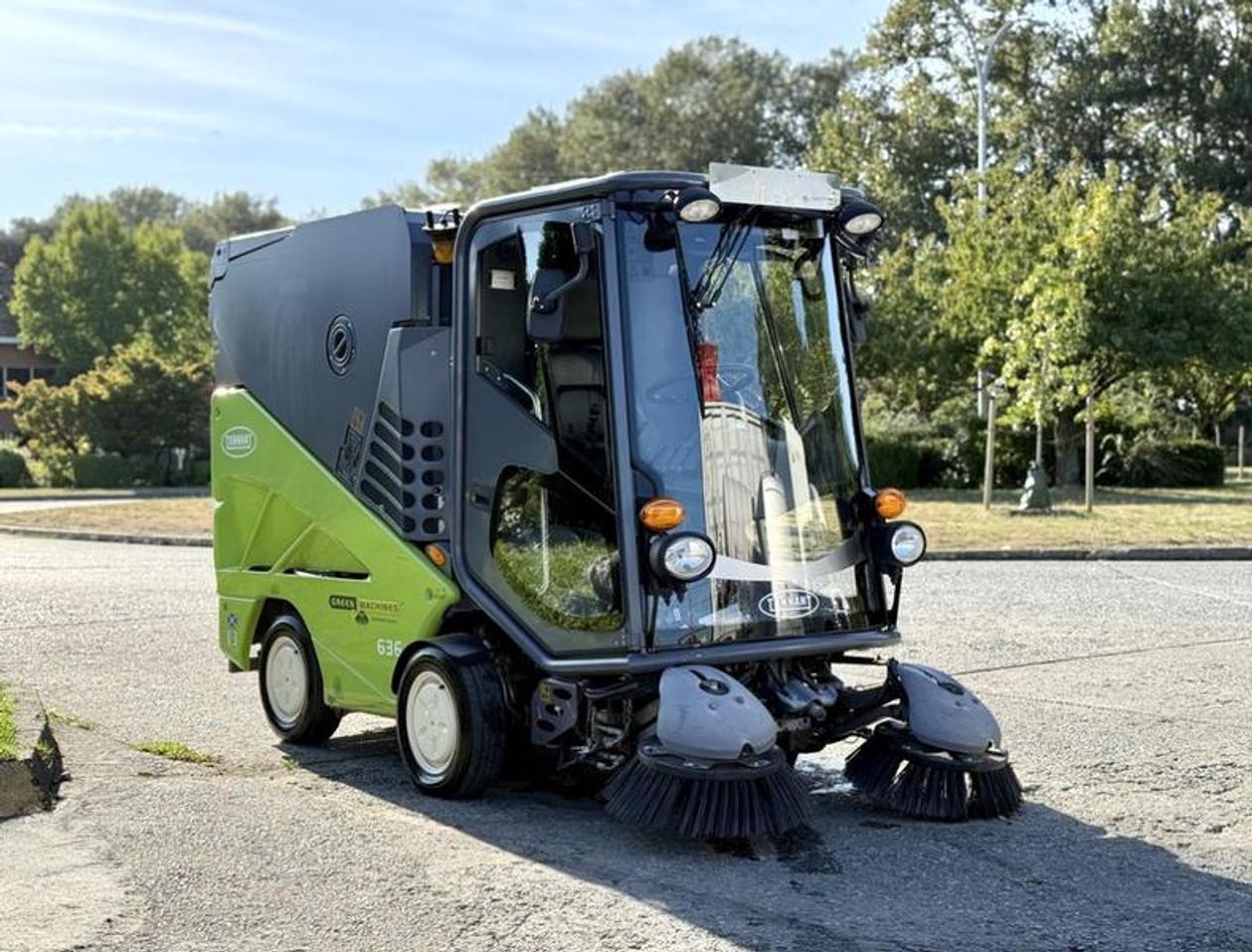 2015 Tennant 636 Green Machine Compact Sweeper, 1.5L, 4 cylinder, 2 door, automatic, 4WD, green exterior, black interior, vinyl. Powered by a Kubota 1505T water-cooled engine. Features include front and rear suspension, air conditioning, CCTV reverse camera, and compact sweeping capability. Overall vehicle measurements: 141 L (with brushes) x 41 W x 78 H. This item is currently OFFSITE. You must register an appointment with our office to schedule an offsite viewing. Appointments must be made a minimum of one business day in advance (and as defined by the days that Repo.com is open for business) before your appointment can be scheduled and confirmed. We may, at our own discretion, instead opt to transport smaller items to Repo.coms main yard for viewing purposes.  $42,820.00 plus $375 processing fee, $43,195.00 total payment obligation before taxes.   Listing report, warranty, contract commitment cancellation fee, financing available on approved credit (some limitations and exceptions may apply). All above specifications and information is considered to be accurate but is not guaranteed and no opinion or advice is given as to whether this item should be purchased. We do not allow test drives due to theft, fraud, acts of vandalism and undetectable impaired driving. Instead we provide the following benefits: Complimentary Warranty (with options to extend), Limited Money Back Satisfaction Guarantee on Fully Completed Contracts, Contract Commitment Cancellation, and an Open-Ended Sell-Back Option. Ask seller for details or call 604-522-REPO(7376) to confirm listing availability.