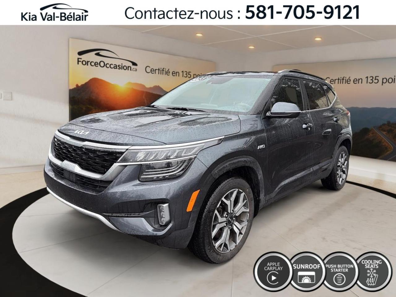 Used 2023 Kia Seltos EX PREMIUM *AWD *CUIR *TOIT *GPS *BI-ZONE *SIEGES VENTILEES for sale in Québec, QC