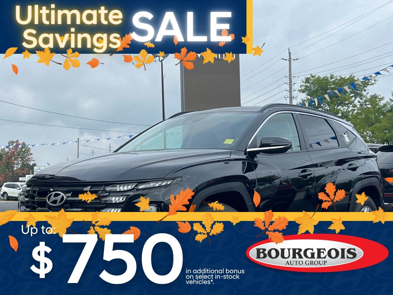 <p>Introducing the new 2026 Hyundai Tucson Preferred AWD in stunning black. This all-wheel-drive SUV delivers impeccable handling, making it perfect for both city and country adventures.</p> <p>The Tucson's exterior shines with alloy wheels that add a sophisticated touch. Inside, the black interior offers a spacious haven with heated seats and a leather steering wheel, ensuring comfort in every drive. With features like remote start and keyless entry, convenience is at your fingertips.</p> <p>Stay connected and safe with cutting-edge technology including a backup camera, bluetooth connection, and smart device integration. Safety features such as lane assist, brake assist, and adaptive cruise control enhance every journey, providing peace of mind.</p> <p>Ideal for families on-the-go or anyone looking for a reliable SUV that combines style and functionality. Contact our dealership today to learn more about the Tucson Preferred AWD and experience the thrill of driving it yourself.</p> <p><strong>Why Choose the Bourgeois Auto Group?</strong></p><p>For 80 years, Bourgeois Auto Group has been delivering exceptional automotive experiences. Our factor trained teams work to ensure you receive the shopping experience you deserve; whether you're looking for a new or new-to-you vehicle.</p><p>Shop 24/7 with our online showroom and chat service, ensuring convenience every step of the way. No hidden fees, full disclosure, and every pre-owned vehicle comes with a Carfax® report for peace of mind.</p><p>We offer a wide selection of pre-owned vehicles, all competitively priced using real-time market data. Get the best deal on your purchase and trade-in with our free Live Market Analysis report.</p><p>Looking to sell your car? We buy any make or modelno purchase required. Our simple to use online trade valuation tool will provide you with a clear, transparent selling experience whether you buy our car or not.</p><p>Backed by hundreds dedicated employees across 4 convenient locations, were here to meet all your automotive needs. Visit us in Midland or Parry Sound and explore our inventory or schedule your next service today.</p> <p><strong>Financing Your Next Vehicle with Bourgeois Midland Hyundai:</strong></p><p>At Bourgeois Midland Hyundai, we make financing your next vehicle simple and stress-free! Our team works with trusted lenders to find flexible options tailored to your budget. Drive away with confidenceapply today!</p><p>Take advantage of our online pre-qualification tool, backed by Equifax and TD Bank to find the payment that works for you. Simply <a href=https://www.bourgeoishyundai.com/pre-qualify-for-financing/ rel=nofollow><strong>CLICK HERE</strong></a> to use our secure online credit tool with no impact to your credit. </p>