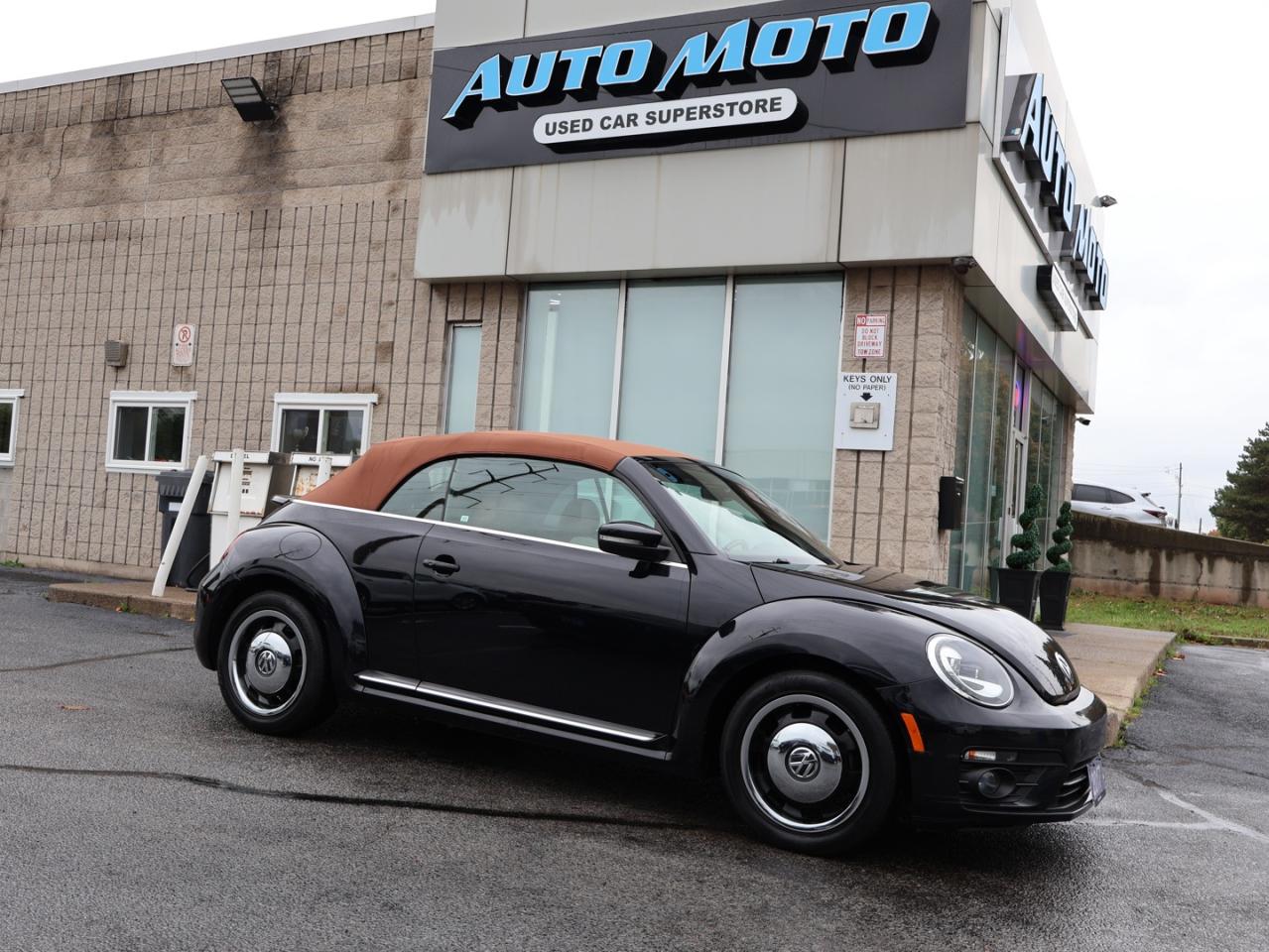 Used 2017 Volkswagen Beetle 1.8T S CONVERTIBLE CERTIFIED *ACCIDENT FREE*V.W MAINTAIN* CAMERA BLUETOOTH LEATHER HEATED SEATS CRUISE ALLOYS for sale in Burlington, ON