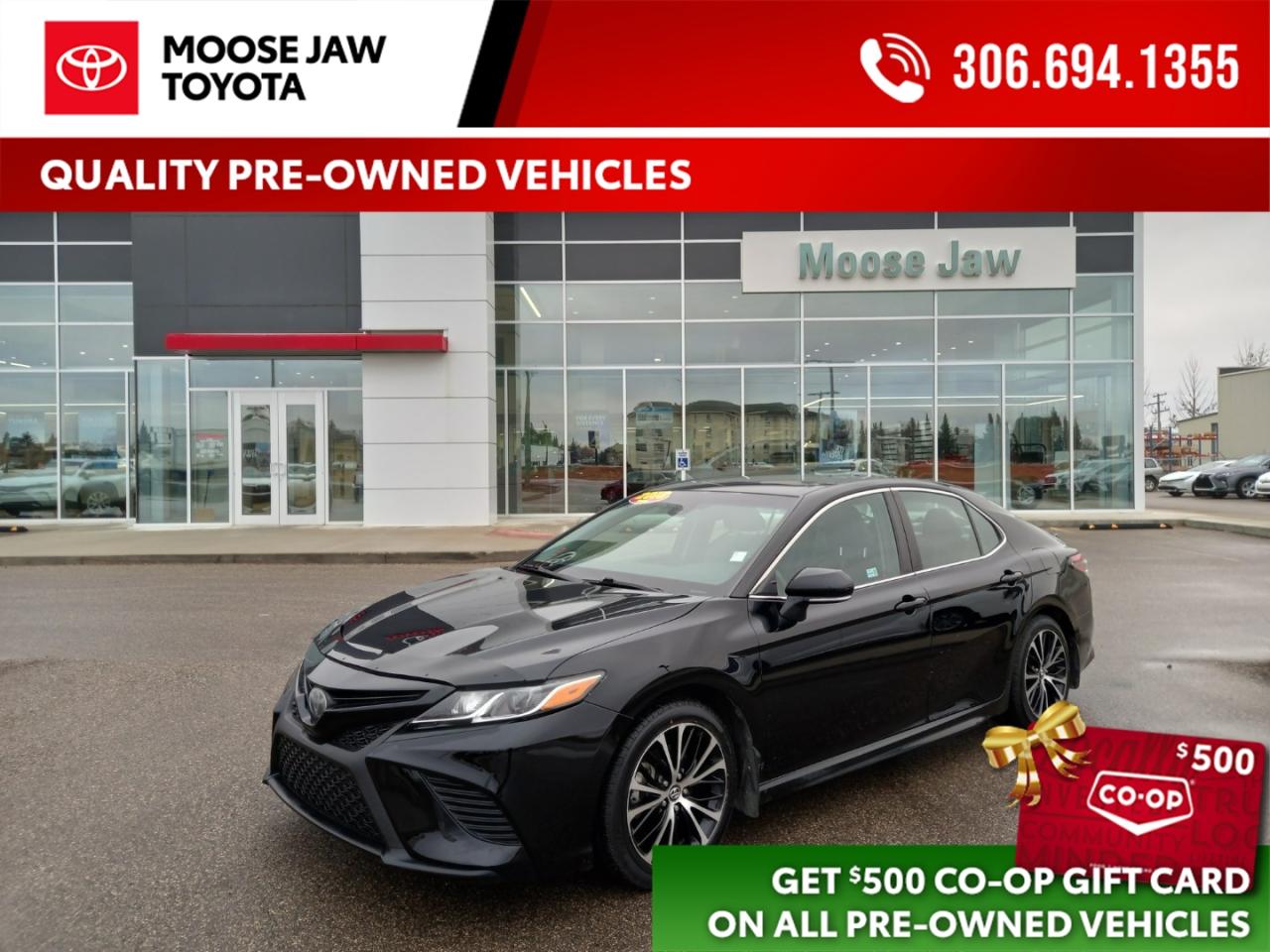 Used 2018 Toyota Camry Sporty style meets everyday reliability. The 2018 Camry SE offers sharp design, responsive performance, and Toyota’s trusted dependability. Includes Toyota Long Range Remote Starter!! for sale in Moose Jaw, SK