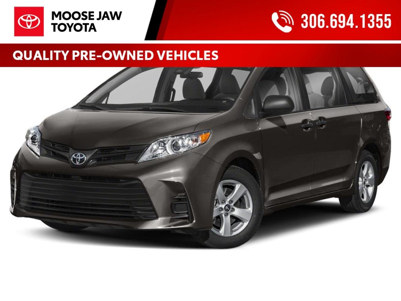 Used 2019 Toyota Sienna LE 8-Passenger Spacious, reliable, and family-ready. This Sienna LE FWD offers comfortable seating, smart features, and Toyota’s trusted dependability in a versatile van. for sale in Moose Jaw, SK