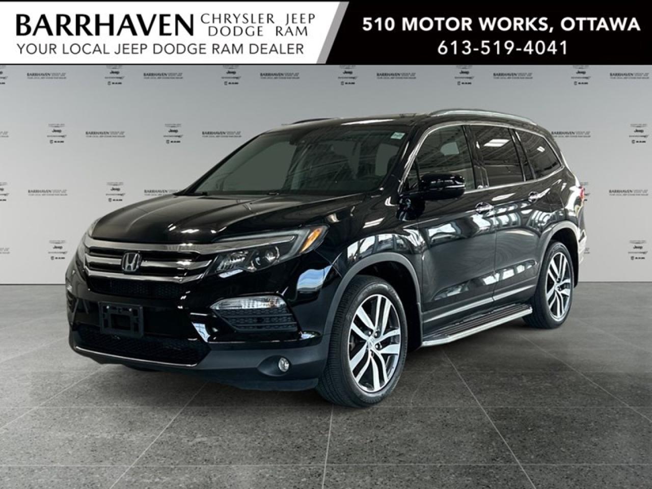 The Honda Pilot Touring in stunning black with an AWD drivetrain offers a smooth and commanding presence on the road. This SUV, with 80,600 km on the clock, pairs its robust 3.5L 6-cylinder engine with an automatic transmission to deliver both power and efficiency. Stylishly crafted, its exterior features a sleek silhouette enhanced by luxurious detailing, perfectly complementing the sophisticated look of its premium alloy wheels. Step inside to experience the plush comfort of leather seats, with the Touring trim providing heated and cooled front seats, and heated rear seats, ensuring every ride is cozy for all passengers. A power sunroof/moonroof allows you to let in the sunlight and air, adding an open feel to your drives. Technologically equipped, the Honda Pilot Touring boasts a range of advanced features such as a state-of-the-art navigation system, a Wi-Fi hotspot, and smart device integration, keeping you connected effortlessly. Safety is a priority, with options like lane assist, adaptive cruise control, and parking sensors to help you navigate with confidence. The included DVD/entertainment system promises hours of enjoyment for your rear-seat passengers. This SUV is perfect for families or adventure seekers looking for reliability, comfort, and cutting-edge technology in their vehicle. If youre in the market for a refined yet bold SUV that offers top-tier performance and features, contact our dealership today to learn more about this fantastic Honda Pilot Touring. Its time to elevate your driving experience!