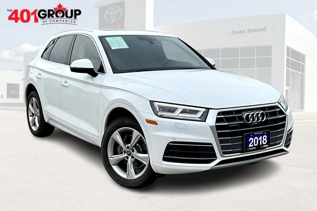 Step into German engineering and sophistication with this 2018 Audi Q5 2.0T Progressiv (Premium Plus). With 157,240 KM and a no-accident, certified history, this SUV blends Audis quattro all-wheel drive capability with modern technology and luxury comfort.<br /><br />- Certified / No Accidents peace of mind included<br />- Premium Plus / Progressiv Trim Luxury & Tech Upgrades<br />- Audis quattro AWD Year-Round Confidence<br /><br />Key Features:<br /><br />- Turbocharged 2.0L engine with smooth 7-speed automatic<br />- Heated leather seating & power-adjustable front seats<br />- Panoramic sunroof for open-air driving<br />- Audi MMI with navigation, Apple CarPlay & Android Auto<br />- Bang & Olufsen premium audio system<br />- Blind-spot monitoring, adaptive cruise control, rearview camera<br />- Power liftgate & keyless entry with push-button start<br />- Elegant, spacious cabin with high-quality finishes<br /><br />Why This Audi Q5?<br /><br />- Combines sporty performance, luxury comfort, and practicality<br />- AWD traction makes it ready for Canadian winters<br />- Strong value as a luxury SUV at an affordable price point<br />- Non-smoker, clean, and well-maintained<br /><br />This 2018 Audi Q5 Progressiv offers refined European design, advanced safety, and premium comfort a smart buy for anyone who wants luxury without compromise.<br /><br />Call today to schedule your test drive and make this Audi yours!
