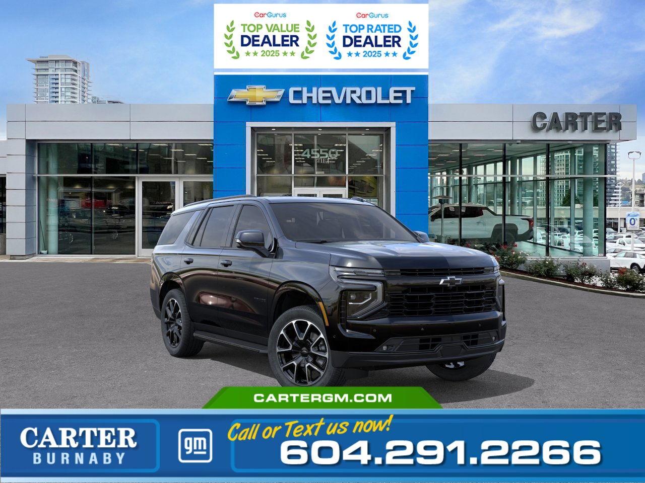 New 2026 Chevrolet Tahoe RST 4WD | POWER SEATS/POWER LIFTGATE/INTERIOR CAM for sale in Burnaby, BC