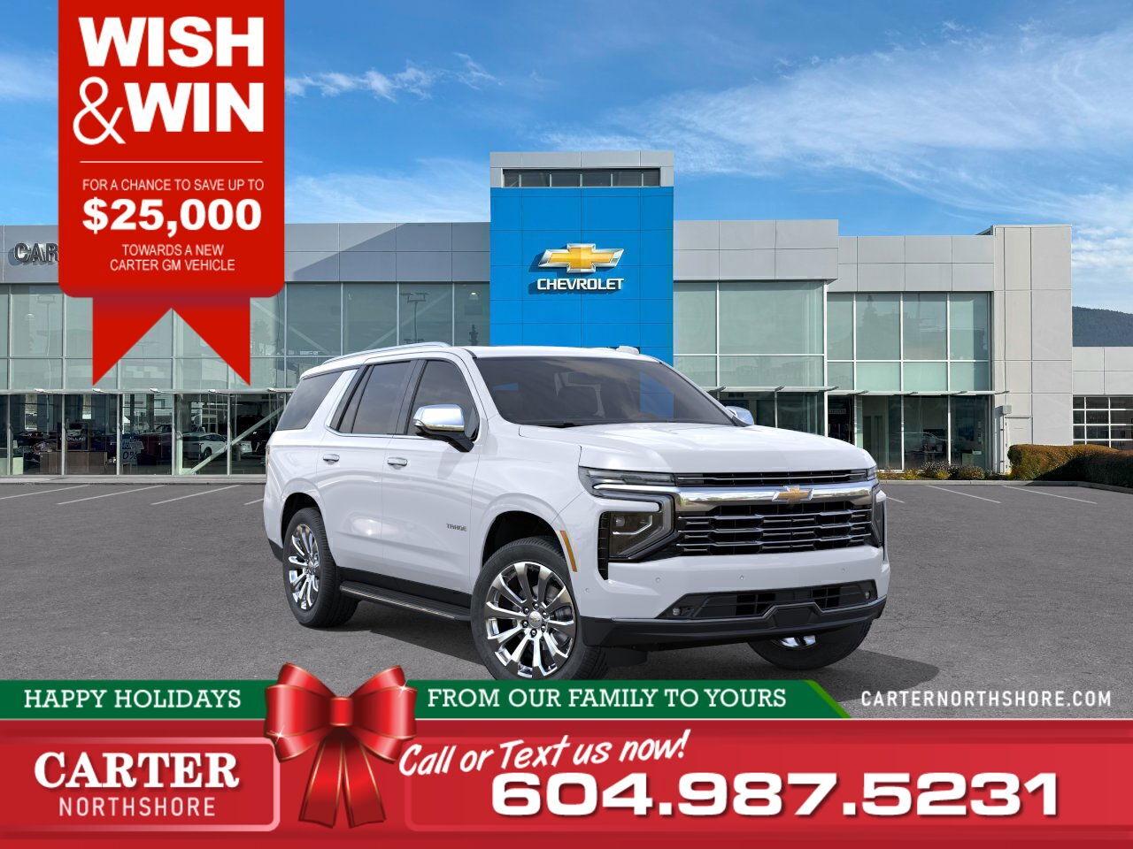 New 2026 Chevrolet Tahoe HIGH COUNTRY 4WD | Painted Black Wheels/Sunroof for sale in North Vancouver, BC