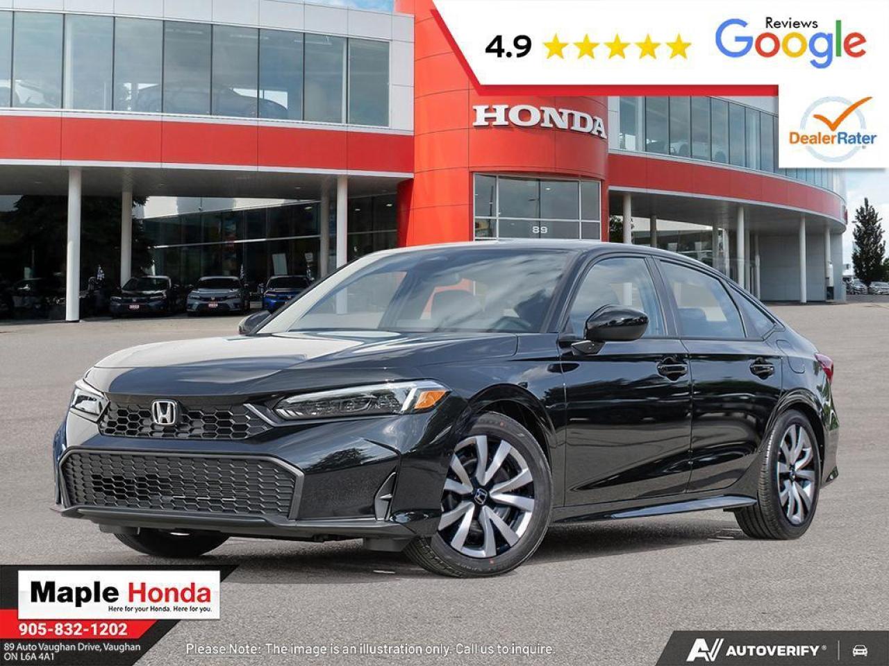 New 2026 Honda Civic Sedan CIVIC 4D LX CVT for sale in Vaughan, ON