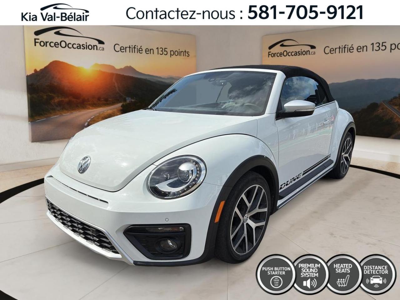 Used 2019 Volkswagen Beetle Convertible DUNE *TURBO *174HP *CAMERA *CARPLAY *GPS *SIEGES CHAUFF for sale in Québec, QC
