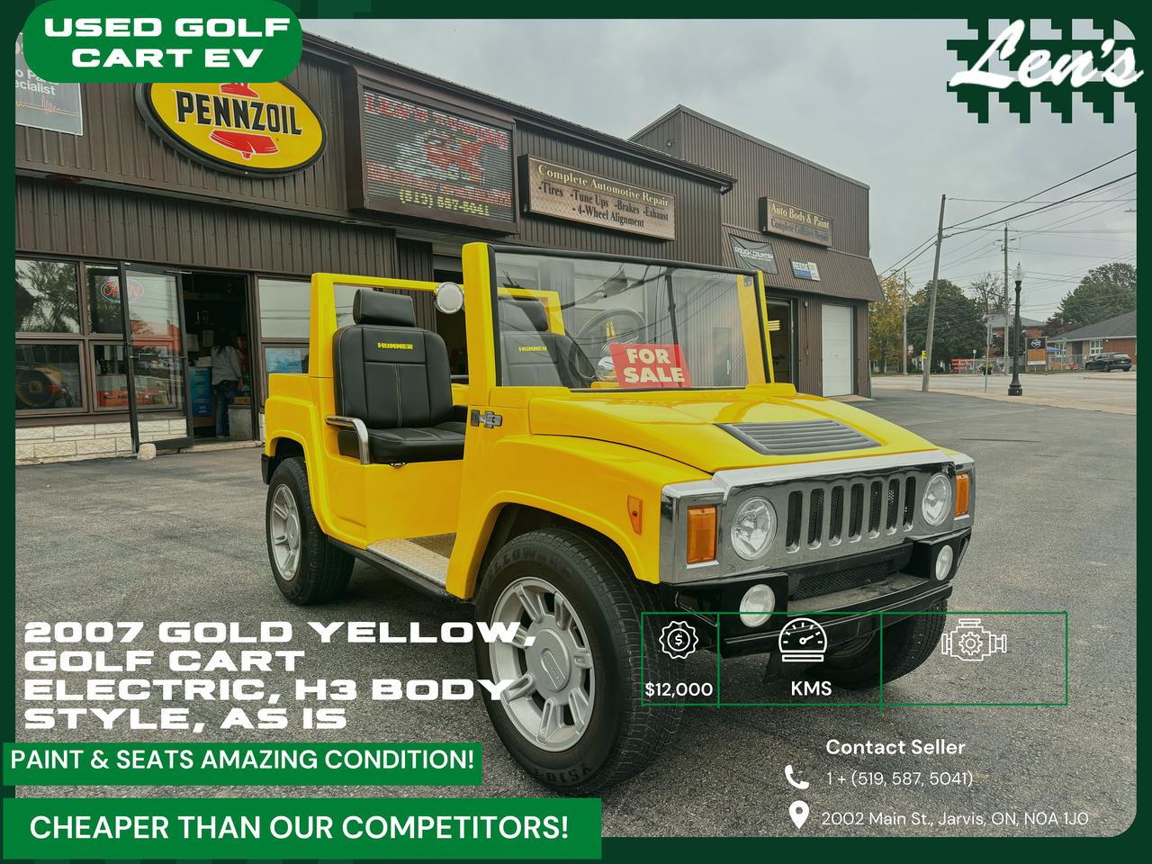2007 Hummer H3 YELLOW, HUMMER GOLF CART! Photo0