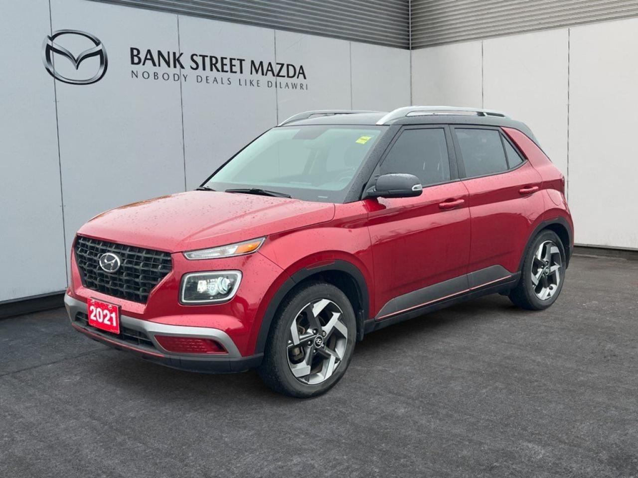 The 2021 Hyundai Venue Trend, in a striking color and equipped with FWD, is the perfect blend of agility and handling. This compact SUV promises nimble city driving and comfort on every adventure thanks to its 1.6L 4-cylinder engine and automatic transmission. From its eye-catching alloy wheels to its streamlined body, the Venue is designed to impress. The interior offers a smartly designed space highlighted by black seating, a leather steering wheel, and leather/metal-look gear shifter that add a touch of sophistication. With heated mirrors and heated front seats, the Venue ensures comfort in all conditions. This vehicle is packed with modern technology, including a backup camera, Bluetooth connection, and smart device integration to keep you connected on-the-go. Safety features like lane assist and brake assist provide peace of mind, while convenient perks such as remote start, keyless entry, and cruise control make every journey effortless. Perfect for urban dwellers and those looking to upgrade their driving experience, this Hyundai Venue Trend is a versatile choice for every lifestyle. Contact our dealership today to learn more and schedule your test drive!