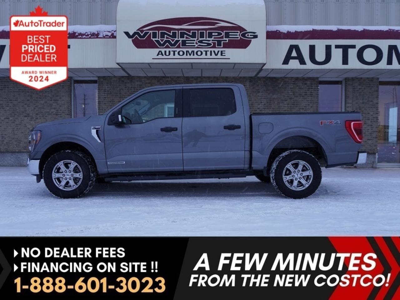*** Dealer arranged financing on site! Quick, Simple,  no calls or waiting on bank appointments required!! Drive away today ***   NO ADMINISTRATION FEES!!
 
HARD-TO-FIND FORDS FULL HYBRID POWERBOOST F-150 CREW CAB 4X4!! VERY CLEAN, GREAT LOOKS, WELL SERVICED, VERY WELL EQUIPPED AND SHARP LOADED FX4! NEW GENERATION XLT/FX4 PREMIUM EDITION WITH OPTIONS INCLUDING POWER SEAT, FORDS  SAFETY SUITE WITH LANE KEEP, BLIND SPOT, PRE-COLLISION, & MORE AS WELL AS NAVIGATION, REMOTE START,AND EVEN MORE! NEW GENERATION 2023 Ford F-150 CREW CAB POWERBOOST V6 3.5L FULL HYBRID 4X4 FX4 OFF ROAD PACKAGE, LOADED WITH GREAT OPTIONS AND GREAT LOOKS. VERY CLEAN & VERY SHARP! DO NOT WAIT ON THIS HARD TO GET VERY RELIABLE FULL HYBRID F-150!! 

- Proven & reliable FULL electric Hybrid 3.5L V6 Producing a MASSIVE combined (gas/Electric) 430 hp and 570 ft lbs of torque!
- New Gen 10 Speed automatic 
- Auto 4x4 with 2 stage transfer case 
- Locking rear diff
- Power 5-Passenger seating (Sport buckets with full size center console)
- Premium New Gen voice activated Big Screen Multimedia Infotainment sys
- Factory Navigation
- Premium Audio system with AUX, dual USB and Satellite radio 
- 4G LTE WiFi Mobile Hotspot Internet Access
- Android Auto / Apple Car Play
- Bluetooth phone connectivity 
- Backup camera
- Dual Zone auto climate control
- Remote and Keyless entry 
- Remote starter
- Blind spot/Cross Traffic
- Lane-keep System
- Factory Tow Package with heated mirrors
- Factory brake controller
- Pro Trailer reverse system
- Fog Lights / Tow Hooks
- Tinted Windows
- Soft Tonneau box cover
- Factory Upgraded Chrome polished aluminum alloy Wheels
- Read below for more info... 

**HARD-TO-FIND FORDS POWERBOOST FULL HYBRID F-150/ DONT MISS A TOUGH TO FIND TRUCK!! ** ALL NEW DESIGN, EXCEPTIONALLY CLEAN, WESTERN CANADIAN LEASE RETURN WITH AN EXCELLENT SERVICE HISTORY WITH WELL CARED FOR HWY KMS. EQUIPPED WITH ALL THE RIGHT OPTIONS AND ESPECIALLY GREAT LOOKS - NEW GEN 2023 Ford F150 POWERBOOST XLT FX4 OFF ROAD PREMIUM Super Crew with the truly amazingly powerful and VERY fuel efficient 3.5L POWERBOOST GAS/ELECTRIC V6 producing an amazing 430HP & 570 lb-ft Tq, WOW!! GREAT LOOKS, GREAT OPTIONS AND A GREAT HISTORY!! This is a well-equipped F-150 with great looks finished in Beautiful Dark Grey and chrome, equipped with the right options including the Fuel sipping 3.5L V6 with the power and reliability routed through the new and efficient 10 Speed auto transmission to all four wheel via an electronically controlled part-time four-wheel drive system with 2-stage transfer case. Comes with lane departure with lane keep, blind spot monitoring, navigation, Power 5-passenger sport Bucket seating with full size  center console, air, tilt, cruise, PW, PL, Ford Sync voice activated system and Sirius satellite, AUX and USB input, remote & keypad entry,  back up camera, trailer tow package including the pro-trailer reverse package, auto lamp, fog lights, tow hooks, steering wheel controls, tinted windows, fog lights, soft box tonneau cover, upgraded factory bright polished aluminum alloy wheels, and so much more!


Comes with a Manitoba Safety Certification, and we have many Extended Powertrain warrantys available on your vehicle purchase up to 10-year coverage (on eligible vehicles see dealer for details). Financing on site with Zero down financing OAC. Trades accepted. View at Winnipeg West Automotive Group, 5195 Portage Ave. (only a couple of minutes past the new Costco) Dealer permit # 6007, Call now 1(888) 601-3023. This Car is located in Winnipeg Manitoba,  however we can have it shipped anywhere in North America relatively inexpensively.