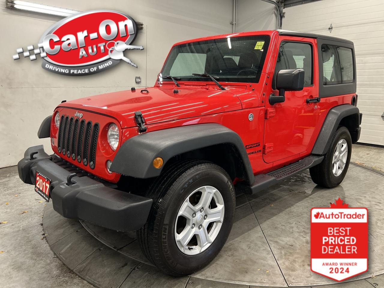 Used 2017 Jeep Wrangler AUTOMATIC 4X4 | LOW KMS | 17IN ALLOYS | HARD TOP for sale in Ottawa, ON