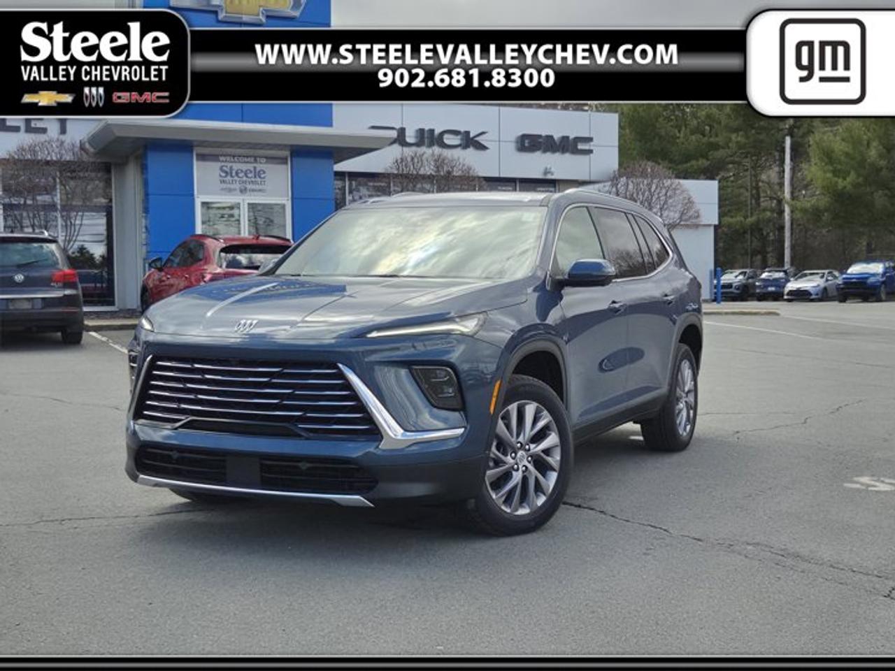 TRANSMISSION, 8-SPEED AUTOMATIC, ELECTRONICALLY CONTROLLED (STD), PREFERRED EQUIPMENT GROUP Includes standard equipment, OCEAN BLUE METALLIC, ENGINE, 2.5L TURBO DOHC SIDI WITH VARIABLE VALVE TIMING (VVT) (328 hp [244 kW] @ 5500 rpm, 326 lb-ft of torque [442 N-m] @ 3500 rpm) (STD), Wireless Phone Charging, Wireless Google Android Auto, Wireless Apple CarPlay, Wipers, front intermittent, Wiper, rear intermittent with washer, Windows, power with driver Express-Up and all windows Express-Down. This Buick Enclave has a powerful Gas 2.5L/ engine powering this Automatic transmission.*These Packages Will Make Your Buick Enclave Preferred The Envy of Your Friends *Window, rear side, solar absorbing, privacy tinting, Wi-Fi Hotspot capable (Terms and limitations apply. See onstar.ca or dealer for details.), Wheels, 20 (50.8 cm) Alloy with Medium Android Finish, Wheel, spare, 18 x 4.5 (45.7 cm x 11.4 cm) steel, Visors, driver and front passenger illuminated vanity mirrors, Vehicle health management provides advanced warning of vehicle issues, USB ports, single charge, 2 type-C, third row, USB ports, 2 type-C located on back of centre console, charge-only, USB ports, 2 (first row) Charge/Data ports located on front console, Traffic Sign Recognition, Traction control, electronic, Tires, P255/55R20 all-season blackwall, Tire, compact spare, T135/70R18, blackwall, Tire Pressure Monitoring System, auto learn, Theft-deterrent system, vehicle, PASS-Key III, engine immobilizer with content theft alarm, Teen Driver configurable feature that lets you activate customizable vehicle settings associated with a key fob, to help encourage safe driving behaviour. It can limit certain available vehicle features, and it prevents certain safety systems from being turned off. An in-vehicle report card gives you information on driving habits and helps you to continue to coach your new driver, Tail lamps, base, Suspension, Performance, Storage system, rear cargo area under floor, Steering wheel, wrapped, round bottom.* Stop By Today *For a must-own Buick Enclave come see us at Steele Valley Chevrolet Buick GMC Cadillac, 9184 Commercial Street, New Minas, NS, NS B4N3V9. Just minutes away!*Disclaimer*Please verify all information with a Steele Valley representative.