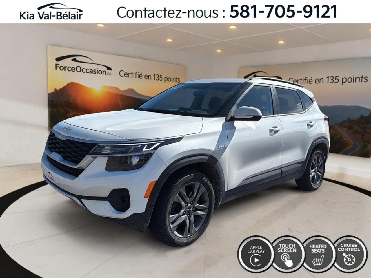 Used 2022 Kia Seltos LX *AWD *CRUISE *CAMERA *CARPLAY *SIEGES CHAUFF for sale in Québec, QC