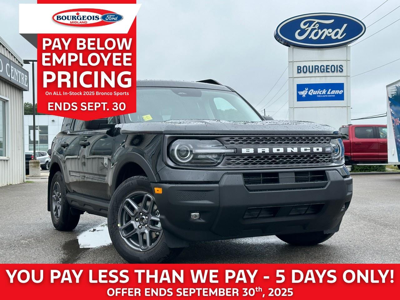 New 2025 Ford Bronco Sport Big Bend 4x4 for sale in Midland, ON
