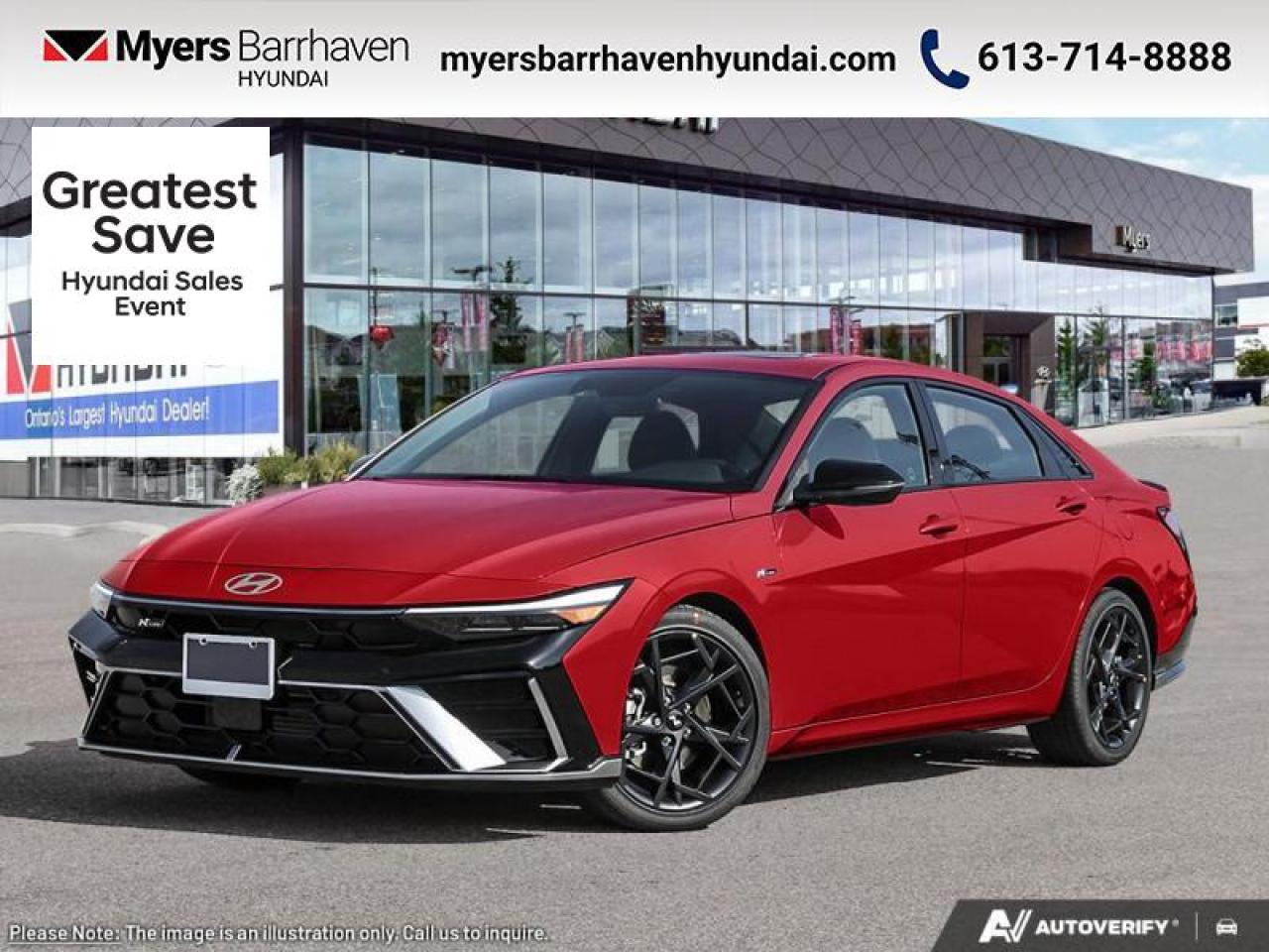 New 2025 Hyundai Elantra N Line Ultimate DCT  -  Premium Audio - $219 B/W for sale in Nepean, ON