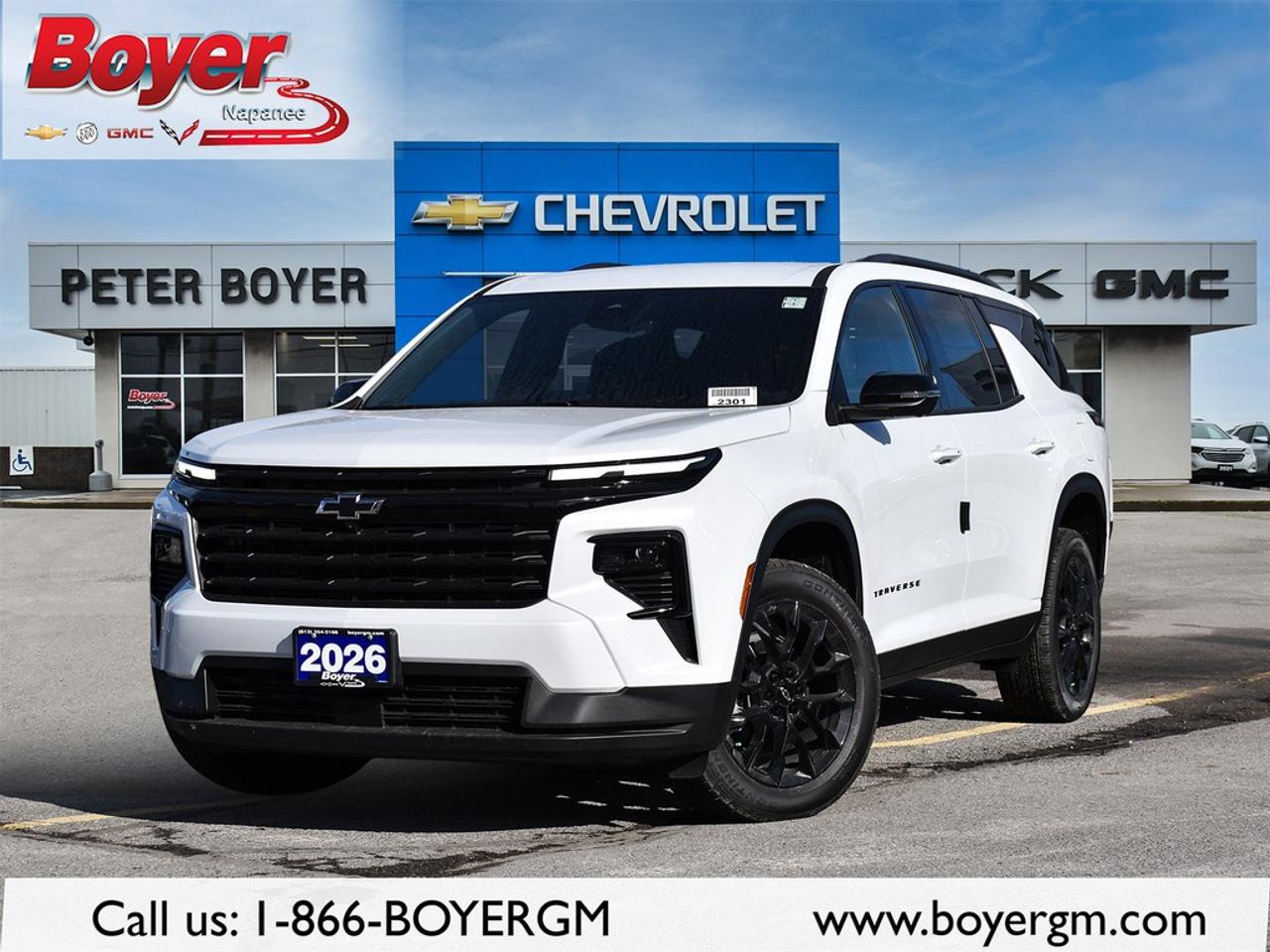 <p>The 2026 Chevrolet Traverse LT in striking Polar White Tricoat is a sophisticated AWD SUV offering an exceptional drive with its 2.5L Turbo engine boasting 328 hp at 5500 RPM. Its 8-speed automatic transmission adds to the smooth handling, making every journey effortless and enjoyable.</p><p>The Traverse's bold aesthetic is heightened by the Midnight/Sport Edition package, featuring a black grille with a unique finish, high gloss black painted aluminum wheels, and all-season blackwall tires. Step inside to a roomy cabin adorned with Jet Black Evotex seat trim, comfortably seating up to seven passengers in its thoughtfully designed 2-2-3 seating configuration. Adaptive Cruise Control, heated front seats, and a heated steering wheel further enhance your driving pleasure.</p><p>Modern technology and safety features are abundant in this Chevrolet SUV. The HD Surround Vision, Traffic Sign Recognition, and Lane Assist ensure a secure drive, while the smart device integration, wi-fi hotspot, and satellite radio keep you connected and entertained on the road. The Driver Confidence Package including a rear camera mirror and Rear Pedestrian Alert provides peace of mind for every trip.</p><p>Perfect for families and adventurers alike, the 2026 Chevrolet Traverse LT is engineered for those who value comfort, style, and technology. Contact our dealership today for more information on this versatile SUV and to arrange a personalized test drive experience.</p>
