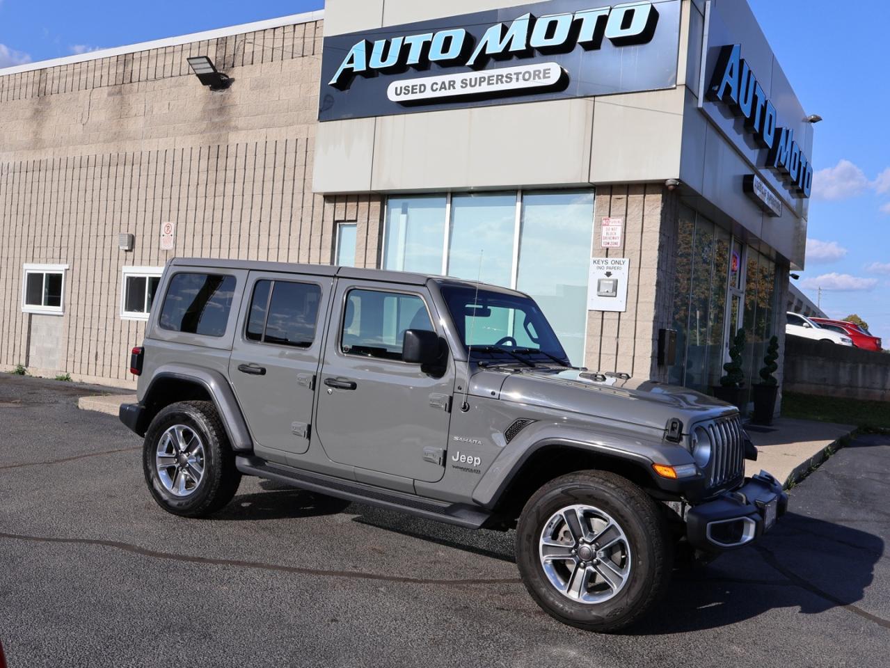 2019 Jeep Wrangler UNLIMITED SAHARA 4WD CERTIFIED *ACCIDENT FREE*JEEP MAINTAIN* CAMERA NAV BLUETOOTH LEATHER HEATED SEATS CRUISE ALLOYS