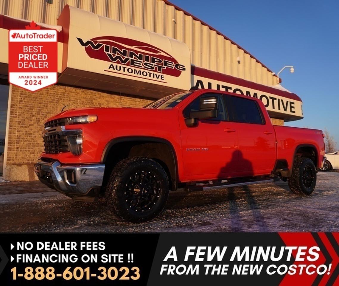 *** Dealer arranged financing on site! Quick, Simple,  no calls or waiting on bank appointments required!! Drive away today ***   NO ADMINISTRATION FEES!!
  
VERY CLEAN & WELL CARED FOR LOW KMS, LOADED LT PREMIUM 4X4 INCLUDING THE NEW GEN DASH, HEATED SEATS AND STEERING WHEEL AND SO MUCH MORE- NEW GENERATION 2024 CHEVROLET SILVERADO 2500HD LT 4X4, EQUIPPED WITH THE PROVEN NEW GEN 6.6L DIRECT-INJECTION V8 ENGINE & HD GVW. EXCEPTIONALLY CLEAN, WORK OR PLAY READY  READY, ALL NEW DESIGN INSIDE AND OUT, LOTS OF FACTORY WARRANTY COVERAGE REMAINING AND IT IS READY TO GO!  

- New Gen 6.6L DIRECT-INJECTION V8 (making 401 horsepower and 464 lb-ft TQ)
- AUTOTRAC TWO-SPEED TRANSFER CASE 4X4
- The New Generation ALLISON 10-SPD AUTOMATIC TRANSMISSION
- Auto Locking Rear  Diff - 3.73 Ratio
- STABILITRAK W/ TRAILER SWAY  CONTROL & HILL START ASSIST
- Traction Control
- Stability Control
- Power 6-passenger Premium buckets with full size folding center console  
- Heated Seats and heated Steering wheel
- DUAL-ZONE AUTO CLIMATE CONTROL
- Rear heat vents
- Full drivers information center
- The New Huge 13.4"  COLOUR TOUCH SCREEN PREMIUM MULTI MEDIA INFOTAINMENT SYSTEM
- GOOGLE BUILT-IN COMPATIBILITY
- WIRELESS ANDROID AUTO & WIRELESS APPLE CARPLAY 
- WI-FI HOTSPOT CAPABLE
- SIRIUSXM RADIO CAPABLE
- Bluetooth for media and phone  
- Blue tooth keys with push button start 
- Back up camera 
- Factory Remote starter
- REAR WINDOW DEFOGGER
- Remote deployable tailgate
- HD Tow package 
- Factory Brake Controller 
- Factory Big tow mirrors 
- Easy step rear bumpers 
- Chrome Appearance package 
- Chrome Heavy duty side steps
- OEM Fender moldings 
- LED DAYTIME RUNNING LAMPS
- LED FOG LAMPS
- LED headlamps
- Tow hooks
- SIERRA HD PRO SAFETY:
- AUTOMATIC EMERGENCY BRAKING
- FORWARD COLLISION ALERT
- FRONT PEDESTRIAN BRAKING
- LANE DEPARTURE WARNING
- FOLLOWING DISTANCE INDICATOR
- INTELLIBEAM-AUTO HIGH BEAM
- HD REAR VISION CAMERA
- TEEN DRIVER MODE
- REAR SEAT REMINDER
- 120 V AC (400W) POWER OUTLET ON INSTRUMENT PANEL
- SKID PLATES
- Easy step rear bumpers
- UPGRADED OPTIONAL AVAILABLE Mayhem Rim and Tire package with AMP Terrain Pro A/T tires (pre-installed and a great deal when purchasing truck for extra $$) 
- Read below for more info... 

EXTRA SHARP & LOADED WITH ALL THE RIGHT OPTIONS, MAKING FOR A GREAT PLEASURE OR WORK TRUCK WITH HEAVY DUTY GVW! ALL NEW DESIGN, INSIDE AND OUT, STILL AS NEW INSIDE AND OUT, 2024 CHEVROLET SILVERADO 2500HD LT2 PREMIUM Z71 OFF ROAD 4X4, EQUIPPED WITH THE PROVEN New Gen 6.6L DIRECT-INJECTION V8 (making 401 horsepower and 464 lb-ft TQ), THE NEW 10 SPEED AUTO TRANNY, auto 4X4 with 2-speed transfer case and all the right work, appearance and luxury options. This truck is ready to go and is completely Loaded inside and out!! This is a Gorgeous all new redesigned truck that has all the right options and amazing looks for all your work or pleasure needs, that you must see and drive and complete the great look of this truck by purchasing the OPTIONAL Mayhem Rim and tire package that is available for a great deal with the truck purchase!!! 


Comes with a Manitoba Safety Certification, and we have many Extended Powertrain warranties available on your vehicle purchase up to 10-year coverage (on eligible vehicles see dealer for details). Financing on site with Zero down financing OAC. Trades accepted. View at Winnipeg West Automotive Group, 5195 Portage Ave. (only a couple of minutes past the new Costco) Dealer permit # 6007, Call now 1(888) 601-3023. This Car is located in Winnipeg Manitoba,  however we can have it shipped anywhere in North America relatively inexpensively.