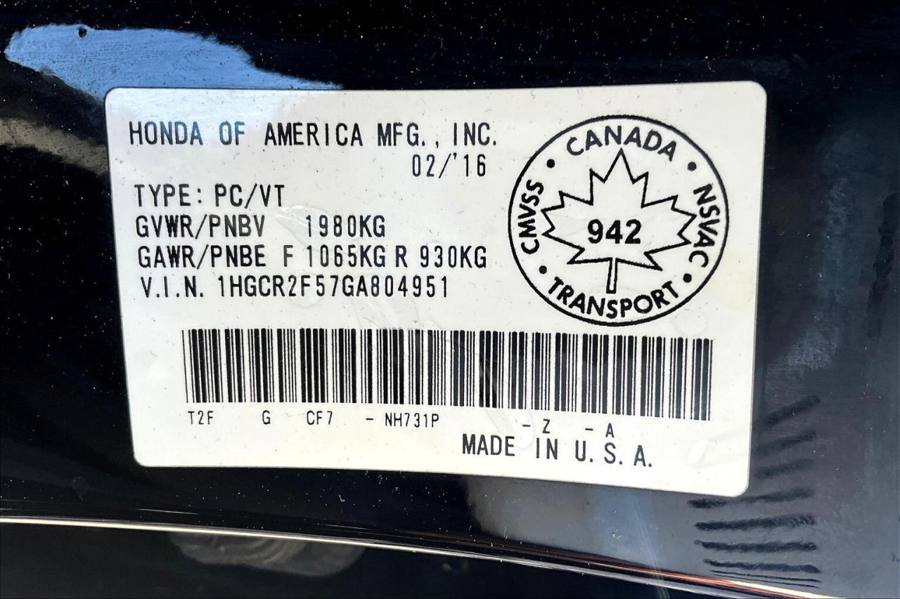 2016 Honda Accord Sedan Sport | Sunroof | Heated Seats | CarPlay | FWD Photo