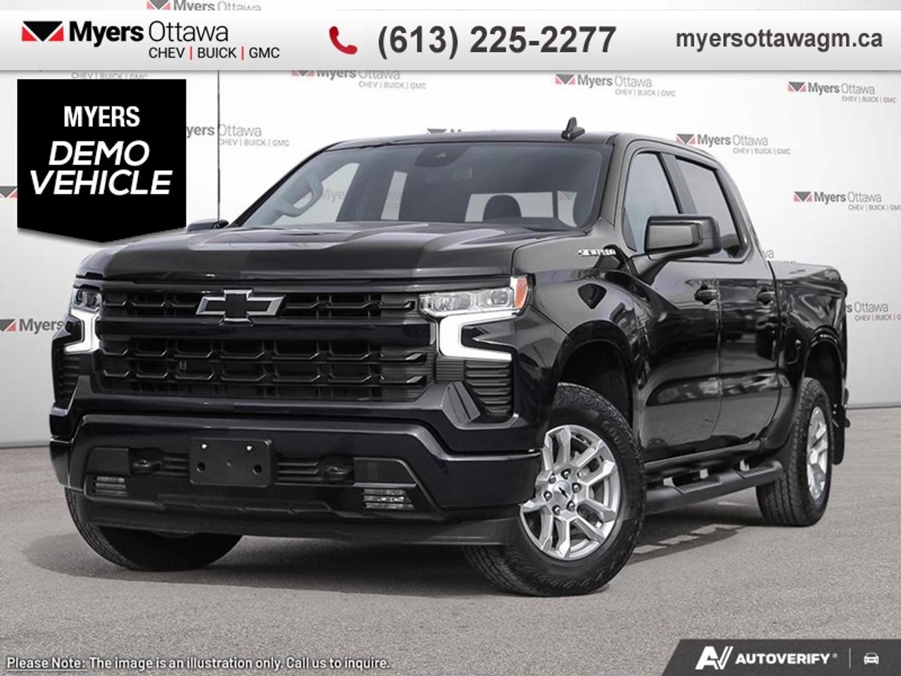 SPECIAL! EMPLOYEE PRICING ON NOW! Was $81865. Now $74677! $7188 discount until Aug 31!  <br> <br/>UPGRADES INC- FRONT BUCKETS WITH HEATED SEATS, 5.3 V8, BLOCK HEATER, 20 GLOSS BLACK ALLOYS, 4 SIDE STEPS (BLACK) CHEVTECH LINER AND REAR WHEEL HOUSE LINERS<br> <br>The 2026 Chevrolet Silverado 1500 delivers full-size pickup performance with a polished interior and smart technology to meet the demands of both work and play. Inside youll find an interior designed for comfort and connectivity, outfitted with modern amenities and a layout that supports both productivity and leisure. With such versatility, the Silverado 1500 stands ready to take on the tough jobs and the long drives in equal fashion.<br> <br> This Black crew cab 4X4 pickup   has an Automatic transmission and is powered by a  355HP 5.3L 8 Cylinder Engine.<br> <br> Our Silverado 1500s trim level is RST. This trim steps things up with heated front seats, a heated steering wheel and dual-zone climate control, along with a trailering package, remote start, aluminum wheels, hitch guidance, a power locking EZ lift tailgate, and an upgraded 13.4-inch infotainment display with navigation capability, Apple CarPlay and Android Auto. Safety features also include lane keep assist with lane departure warning, following distance indication, forward collision alert, and automatic emergency braking with front pedestrian braking.<br><br> <br>To apply right now for financing use this link: <a href=https://creditonline.dealertrack.ca/Web/Default.aspx?Token=b35bf617-8dfe-4a3a-b6ae-b4e858efb71d&Lang=en target=_blank>https://creditonline.dealertrack.ca/Web/Default.aspx?Token=b35bf617-8dfe-4a3a-b6ae-b4e858efb71d&Lang=en</a><br> <br/>Weve discounted this vehicle $7188. See dealer for details. <br><br><br> Come by and check out our fleet of 30+ used cars and trucks and 150+ new cars and trucks for sale in Ottawa.  o~o