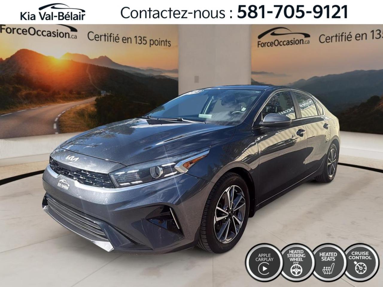 Used 2022 Kia Forte EX *A/C *CRUISE *CAMERA *CARPLAY *ANGLES MORTS *SIEGES/VOLANT CHAUFF for sale in Québec, QC