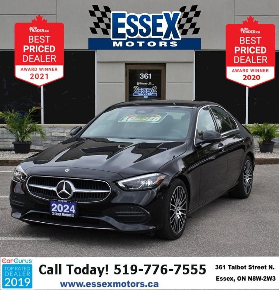 Used 2024 Mercedes-Benz C-Class C 300*AWD*Low Ks*Leather*Moon Roof*BT*Surround Cam for sale in Essex, ON