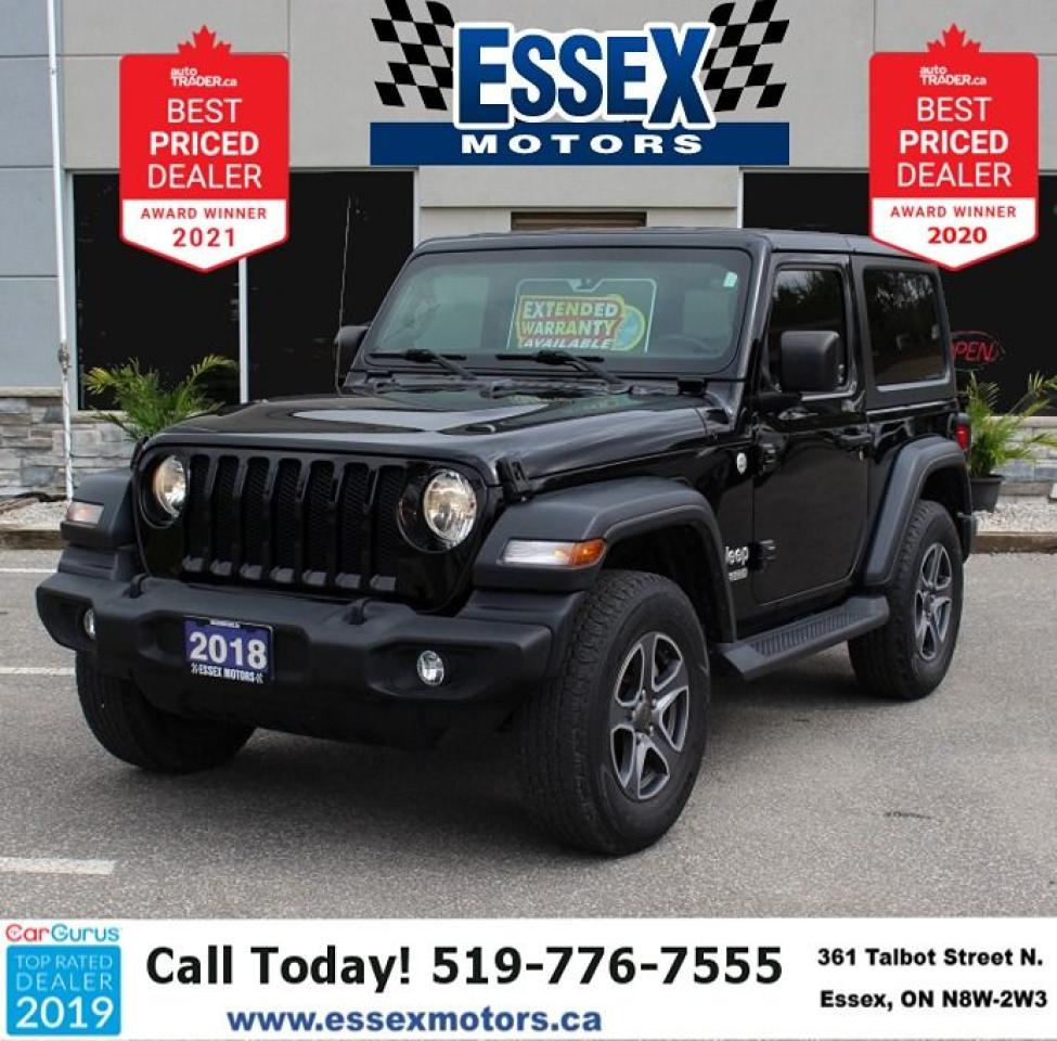 Used 2018 Jeep Wrangler Sport S*Low Ks*4x4*Heated Seats*Bluetooth*Rear Cam for sale in Essex, ON
