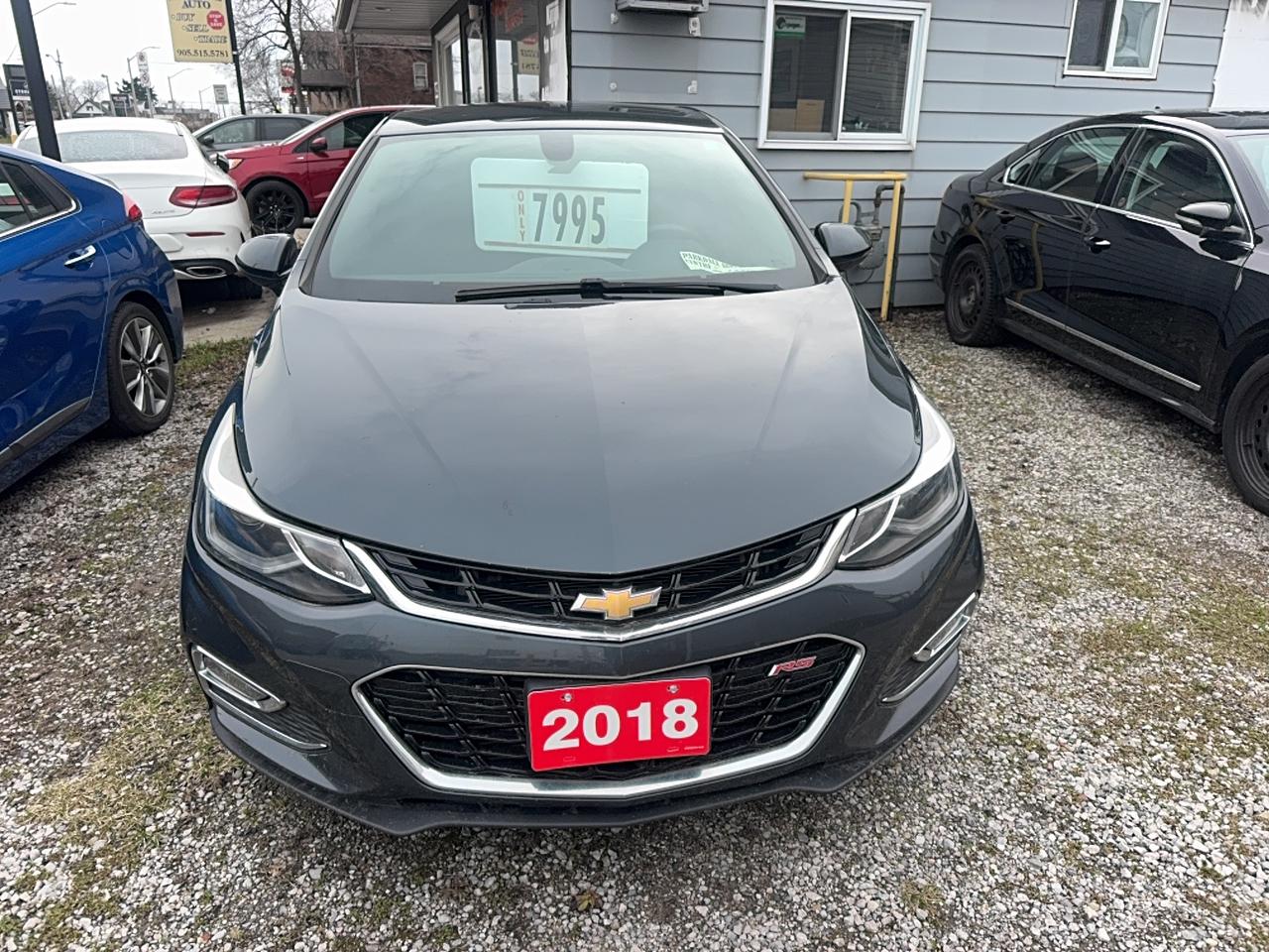 <div>2018 Chevrolet Cruze premier gray with black trim has clean carfax no accidents reported fully certified full set of winter tires on rims assurant coast to coast 6 months 6000 km warranty $2500 per claim included looks and runs great&nbsp;</div>