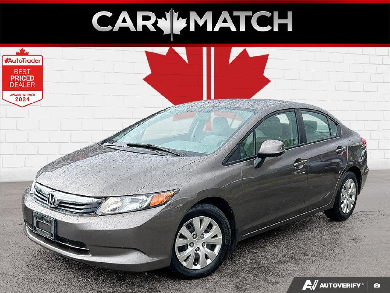 2012 Honda Civic LX / NO ACCIDENTS / BLUETOOTH / AC / AUTO / CRUISE