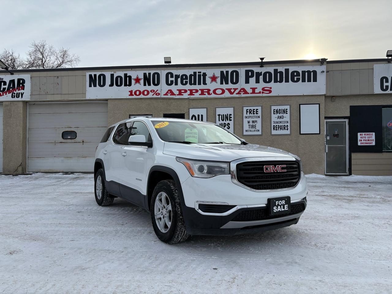 <p data-start=126 data-end=233><span style=text-decoration: underline;><strong>Dealer#4660</strong></span></p><p data-start=172 data-end=360>🚗 <strong data-start=175 data-end=231>Just Arrived &ndash; 2017 GMC Acadia SLE FWD &ndash; 7-Passenger SUV</strong><br data-start=231 data-end=234>📍 <strong data-start=237 data-end=285>Available at: THE CAR GUY INC &ndash; Dealer #4660</strong><br data-start=285 data-end=288>📍 <strong data-start=291 data-end=331>2850 Dugald Rd, Winnipeg, MB R2C 3Z5</strong><br data-start=331 data-end=334><strong data-start=334 data-end=342>VIN:</strong> 1GKKNKLA6HZ146540</p><hr data-start=362 data-end=365><p data-start=367 data-end=508>🛠️ <strong data-start=371 data-end=447>Currently Undergoing Safety &ndash; Please Contact Us for Viewing or Questions</strong><br data-start=447 data-end=450>📞 <strong data-start=453 data-end=508>Call today to book an appointment or for more info!</strong></p><hr data-start=510 data-end=513><p data-start=515 data-end=743><strong data-start=515 data-end=528>Odometer:</strong> 221,900 km<br data-start=539 data-end=542><strong data-start=542 data-end=553>Engine:</strong> 2.5L 4-Cylinder | Gas<br data-start=575 data-end=578><strong data-start=578 data-end=595>Transmission:</strong> Automatic<br data-start=605 data-end=608><strong data-start=608 data-end=623>Drivetrain:</strong> Front-Wheel Drive<br data-start=641 data-end=644><strong data-start=644 data-end=657>Exterior:</strong> White<br data-start=663 data-end=666><strong data-start=666 data-end=679>Interior:</strong> Black Cloth<br data-start=691 data-end=694><strong data-start=694 data-end=706>Seating:</strong> 7-passenger (with 3rd-row seating)</p><hr data-start=745 data-end=748><p data-start=750 data-end=988>The <strong data-start=754 data-end=777>2017 GMC Acadia SLE</strong> is a versatile and family-friendly midsize SUV with a strong list of features for comfort, convenience, and safety. It offers seating for 7 and flexible cargo space&mdash;perfect for daily drives or weekend getaways.</p><h3 data-start=990 data-end=1012>✅ <strong data-start=996 data-end=1012>Key Features</strong></h3><ul data-start=1013 data-end=1587><li data-start=1013 data-end=1064><p data-start=1015 data-end=1064><strong data-start=1015 data-end=1034>3rd-row seating</strong> &ndash; Room for the whole family</p></li><li data-start=1065 data-end=1122><p data-start=1067 data-end=1122><strong data-start=1067 data-end=1083>Remote start</strong> &ndash; Start your vehicle from a distance</p></li><li data-start=1123 data-end=1174><p data-start=1125 data-end=1174><strong data-start=1125 data-end=1139>Keyless Go</strong> &ndash; Convenience at your fingertips</p></li><li data-start=1175 data-end=1223><p data-start=1177 data-end=1223><strong data-start=1177 data-end=1195>Reverse camera</strong> &ndash; Back up with confidence</p></li><li data-start=1224 data-end=1279><p data-start=1226 data-end=1279><strong data-start=1226 data-end=1248>Cloth bucket seats</strong> &ndash; Comfortable and supportive</p></li><li data-start=1280 data-end=1330><p data-start=1282 data-end=1330><strong data-start=1282 data-end=1294>Rear A/C</strong> &ndash; Keep all passengers comfortable</p></li><li data-start=1331 data-end=1364><p data-start=1333 data-end=1364><strong data-start=1333 data-end=1362>Adjustable steering wheel</strong></p></li><li data-start=1365 data-end=1387><p data-start=1367 data-end=1387><strong data-start=1367 data-end=1385>Cruise control</strong></p></li><li data-start=1388 data-end=1425><p data-start=1390 data-end=1425><strong data-start=1390 data-end=1423>Power windows, locks, mirrors</strong></p></li><li data-start=1426 data-end=1470><p data-start=1428 data-end=1470><strong data-start=1428 data-end=1443>AM/FM radio</strong> with <strong data-start=1449 data-end=1468>Satellite Radio</strong></p></li><li data-start=1471 data-end=1502><p data-start=1473 data-end=1502><strong data-start=1473 data-end=1500>Vocal Assist Telematics</strong></p></li><li data-start=1503 data-end=1527><p data-start=1505 data-end=1527><strong data-start=1505 data-end=1525>Traction control</strong></p></li><li data-start=1528 data-end=1546><p data-start=1530 data-end=1546><strong data-start=1530 data-end=1544>ABS brakes</strong></p></li><li data-start=1547 data-end=1567><p data-start=1549 data-end=1567><strong data-start=1549 data-end=1565>Rear defrost</strong></p></li><li data-start=1568 data-end=1587><p data-start=1570 data-end=1587><strong data-start=1570 data-end=1587>Hard top roof</strong></p></li></ul><hr data-start=1647 data-end=1650><p data-start=1652 data-end=1764>📍 <strong data-start=1655 data-end=1684>Come see it in person at:</strong><br data-start=1684 data-end=1687><strong data-start=1687 data-end=1721>THE CAR GUY INC &ndash; Dealer #4660</strong><br data-start=1721 data-end=1724><strong data-start=1724 data-end=1764>2850 Dugald Rd, Winnipeg, MB R2C 3Z5</strong></p><p data-start=126 data-end=233>&nbsp;</p><p data-start=1766 data-end=1870>📞 <strong data-start=1769 data-end=1821>Call now to schedule a viewing or get more info!</strong></p><p data-start=633 data-end=721>&nbsp;</p>