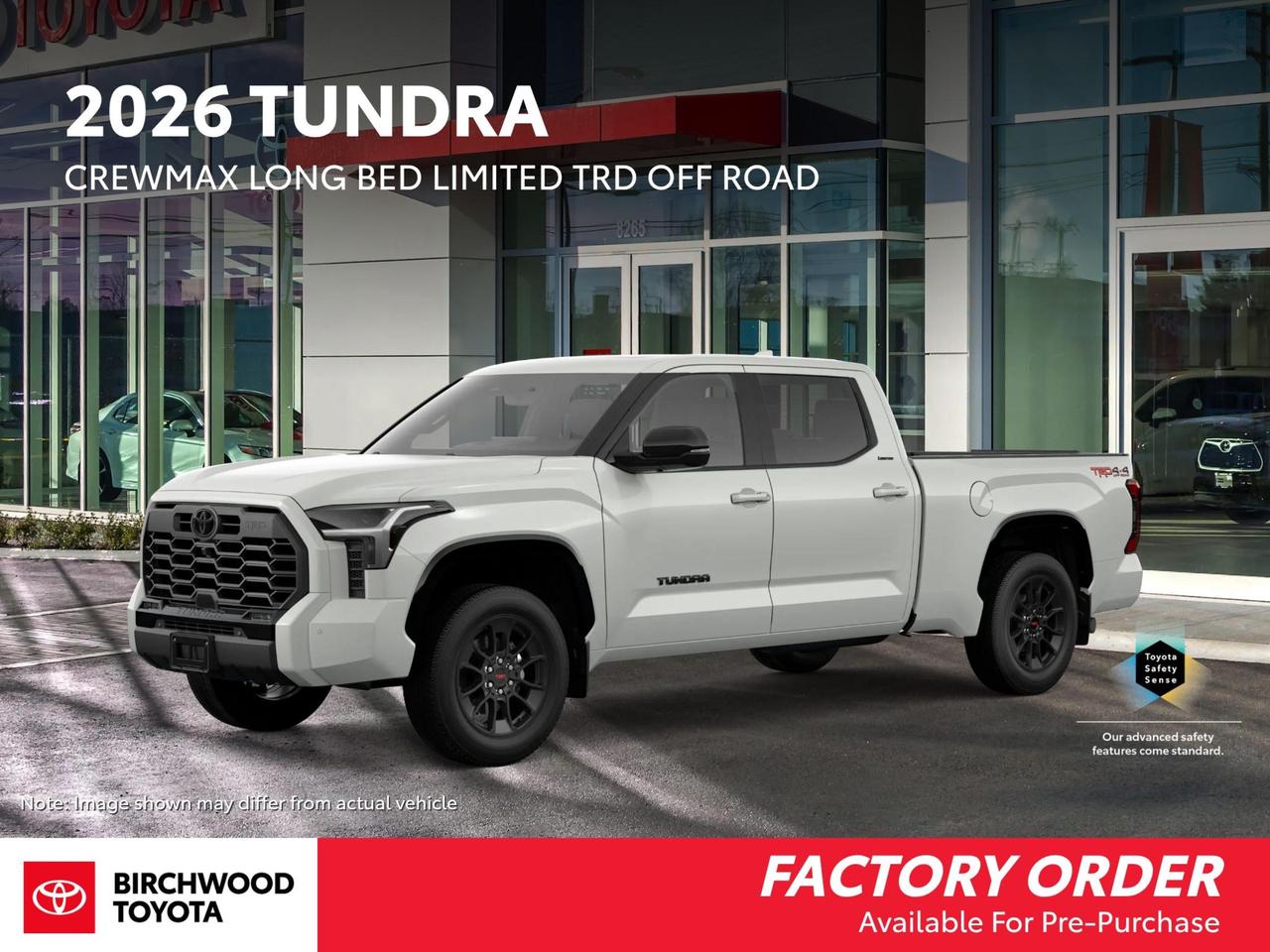 Experience is Everything at Birchwood Toyota! Our mission is to provide the most transparent and efficient sales process for our customers. We strive to provide the best service possible, whether you visit us in person, shop our website, or take advantage of our buy from home program.

Find out what FACTORY INCENTIVES or BIRCHWOOD PROMOTIONS may apply to the vehicle youre interested in driving. Call now! 204-889-3700. 

This vehicle qualifies for Birchwood Toyota Shield, which includes:

Guardian Protection:
- Cosmetic Wheel Protection
- Paintless Dent Repair
- Key/Remote Replacement


Vehicle may not be exactly as shown.

Dealer Permit #0025
Dealer permit #0025