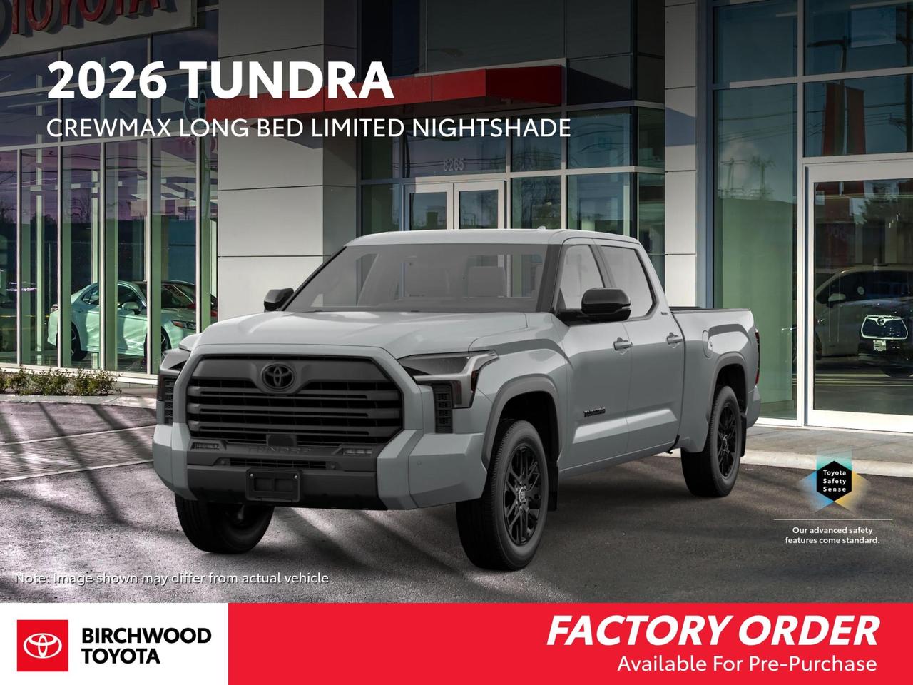 Experience is Everything at Birchwood Toyota! Our mission is to provide the most transparent and efficient sales process for our customers. We strive to provide the best service possible, whether you visit us in person, shop our website, or take advantage of our buy from home program.

Find out what FACTORY INCENTIVES or BIRCHWOOD PROMOTIONS may apply to the vehicle youre interested in driving. Call now! 204-889-3700. 

This vehicle qualifies for Birchwood Toyota Shield, which includes:

Guardian Protection:
- Cosmetic Wheel Protection
- Paintless Dent Repair
- Key/Remote Replacement


Vehicle may not be exactly as shown.

Dealer Permit #0025
Dealer permit #0025