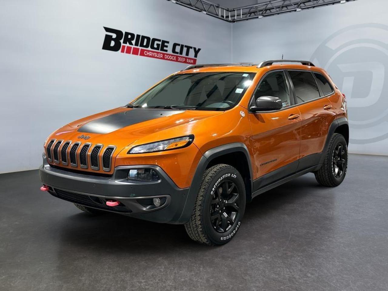 Used 2016 Jeep Cherokee Trailhawk 3.2L V6 - Panoramic Sunroof - Leather - Alpine Sound - Navigation - Blind Spot Monitoring - Remote Start - Trail Rated 4x4 for sale in Lethbridge, AB