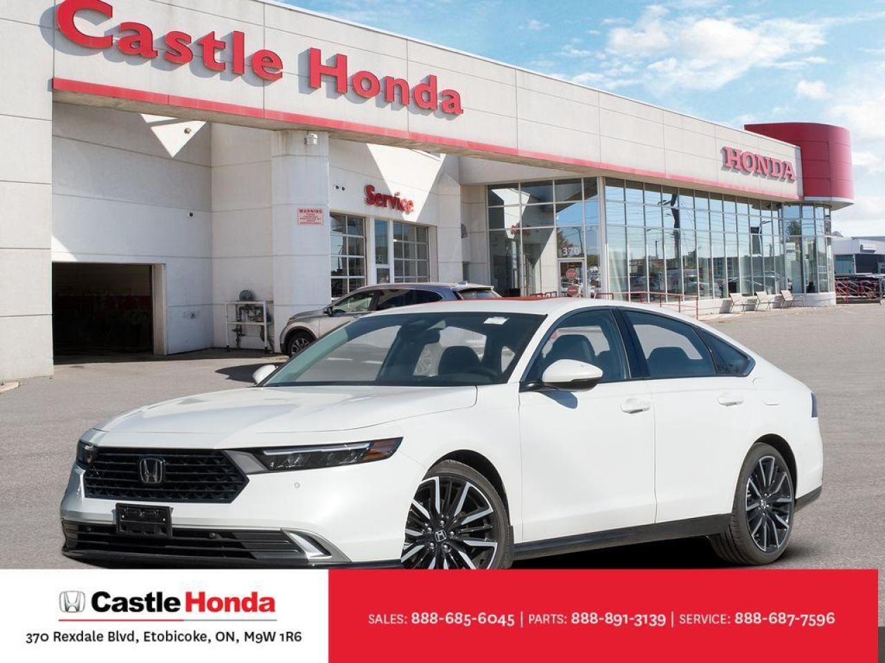 Odometer is 13446 kilometers below market average! Safety Inspected, 2.0L I4 DOHC 16V, 12 Speakers, 19" Aluminum Alloy Wheels, AM/FM radio: SiriusXM, Apple CarPlay/Android Auto, Auto-dimming Rear-View mirror, Compass, Exterior Parking Camera Rear, Forward collision: Collision Mitigation Braking System (CMBS) + FCW mitigation, Heads-Up Display, Heated front seats, Heated rear seats, Heated steering wheel, Lane Departure Warning System, Leather steering wheel, Memory seat, Navigation System, Panic alarm, Power driver seat, Power moonroof, Power windows, Radio: AM/FM/HD Bose Premium Sound System, Rain sensing wipers, Remote keyless entry, Security system. Recent Arrival!


White 2024 Honda Accord Hybrid Touring FWD CVT 2.0L I4 DOHC 16V

Home of the Lifetime Oil Change Program!

All Trade-Ins Welcome!