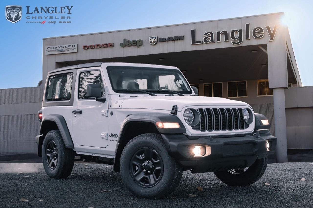 <p>2026 Jeep Wrangler Sport 2 Door 4x4</p><p>The quintessential, highly capable two-door SUV, featuring legendary 4x4 capability and a traditional V6 engine.</p><ul><li><p><strong>Standard Engine:</strong> 3.6L Pentastar V6</p></li><li><p><strong>Horsepower:</strong> 285 hp @ 6,400 rpm</p></li><li><p><strong>Torque:</strong> 260 lb-ft @ 4,800 rpm</p></li><li><p><strong>Max Towing (2-Door):</strong> 2,000 lbs</p></li><li><p><strong>Key Feature:</strong> Standard 12.3-inch Uconnect 5 touchscreen infotainment display</p></li></ul><p>Come book a test drive at Langley Chrysler, conveniently located in Langley, British Columbia.</p>*All new vehicle purchases are plus the PDI accessory installs and any price increases provided by the manufacturer. For trucks the accessories will include wheel locks, spray-in liners, and mud flaps. For all other vehicles, wheel locks are standard, other equipment may apply. Confirm with the dealer.

<p>*All prices are net of all manufacturer incentives and/or rebates and are subject to change by the manufacturer without notice. All prices plus applicable taxes, applicable environmental recovery charges, documentation of $599 and full tank of fuel surcharge of $76 if a full tank is chosen.<br />Other items available that are not included in the above price:<br />Tire & Rim Protection and Key fob insurance starting from $599<br />Service contracts (extended warranties) for up to 7 years and 200,000 kms starting from $599<br />Custom vehicle accessory packages, mudflaps and deflectors, tire and rim packages, lift kits, exhaust kits and tonneau covers, canopies and much more that can be added to your payment at time of purchase<br />Undercoating, rust modules, and full protection packages starting from $199<br />Flexible life, disability and critical illness insurances to protect portions of or the entire length of vehicle loan?im?im<br />Financing Fee of $500 when applicable<br />Prices shown are determined using the largest available rebates and incentives and may not qualify for special APR finance offers. See dealer for details. This is a limited time offer.</p>